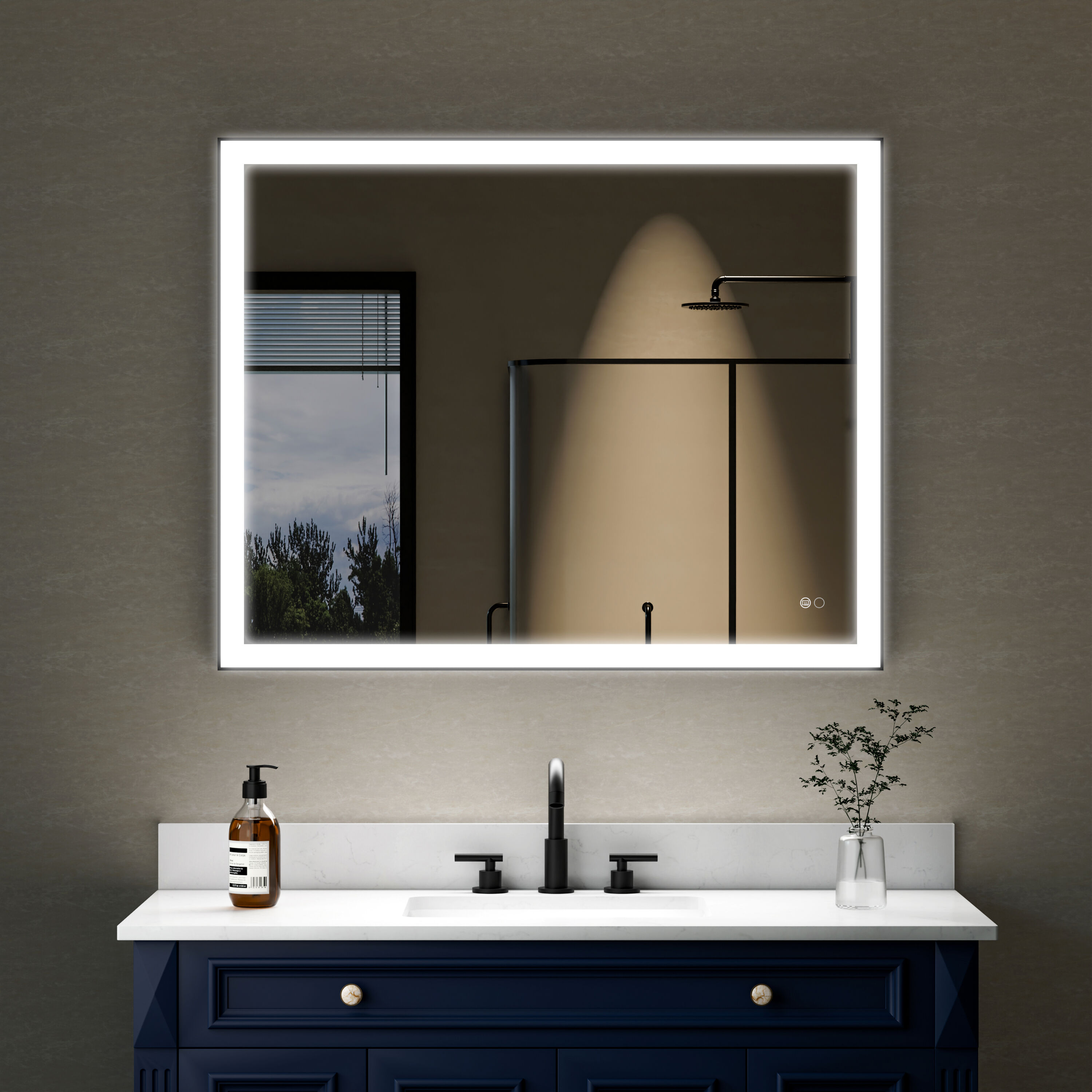 WELLFOR W5FM4032MB Framed-Bath-Mirrors - View #3