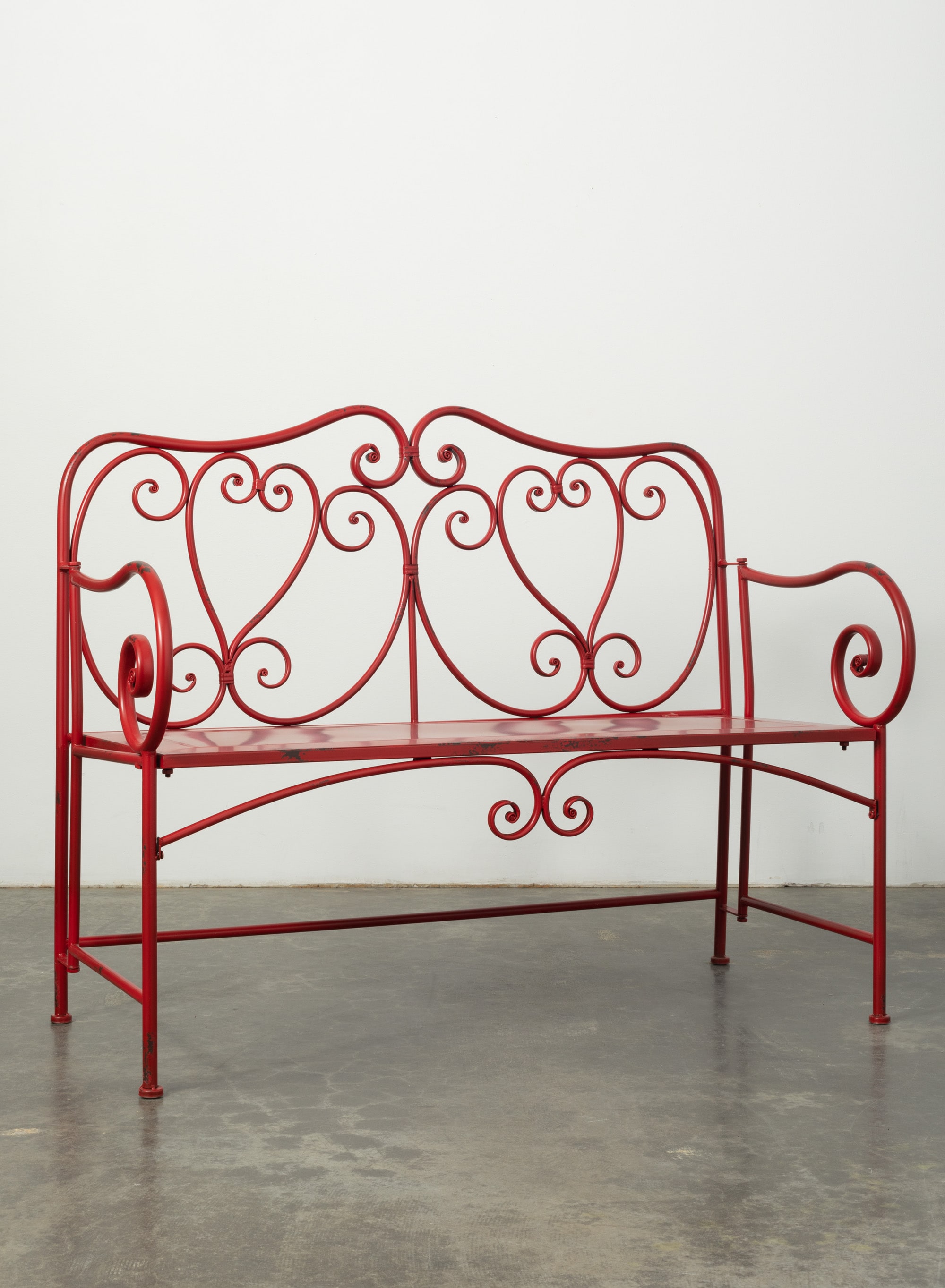 Sullivans FN203 Casual Red Accent Bench 45.25-Inches x 25-Inches x 36.75-Inches