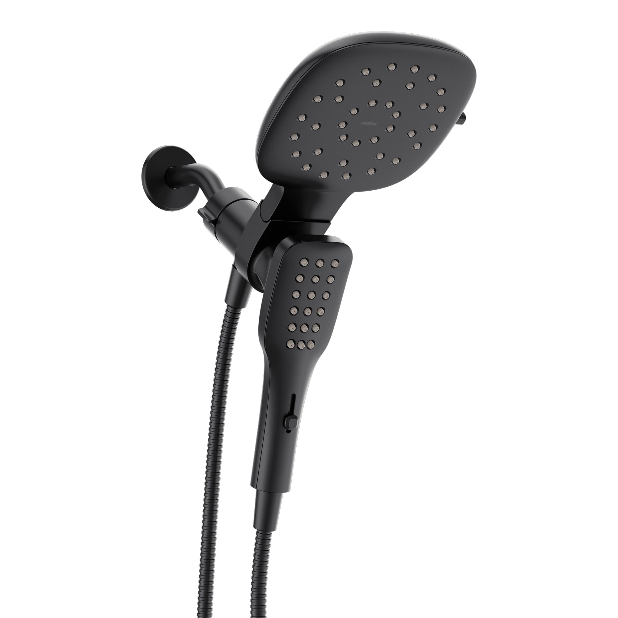 Moen 220C4EPBL Verso 8.0 -Spray Matte Black 6.63-in Square Dual/Combo Rain Shower Head 1.75 GPM