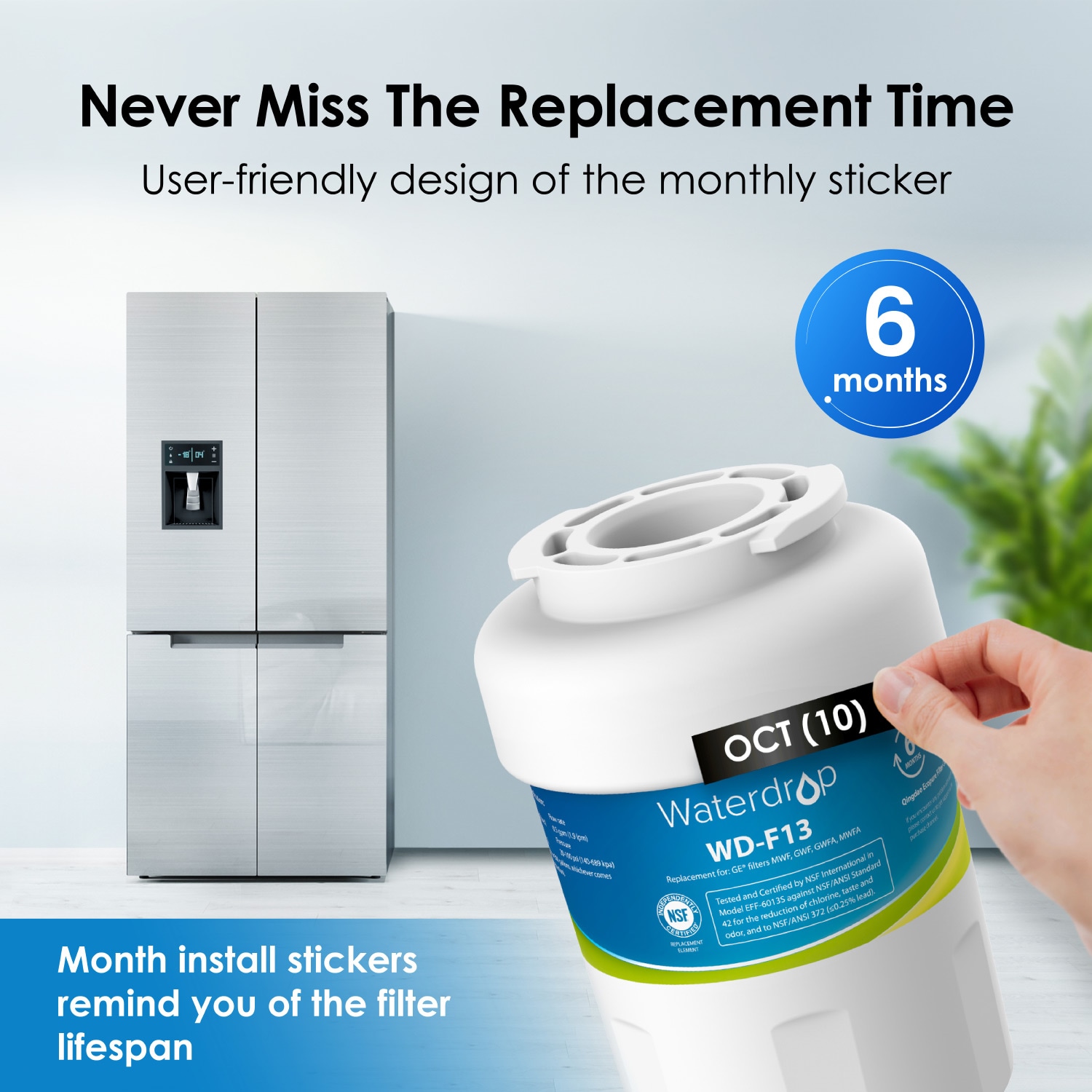 Waterdrop Refrigerator Water Filter Replacement For Whirlpool