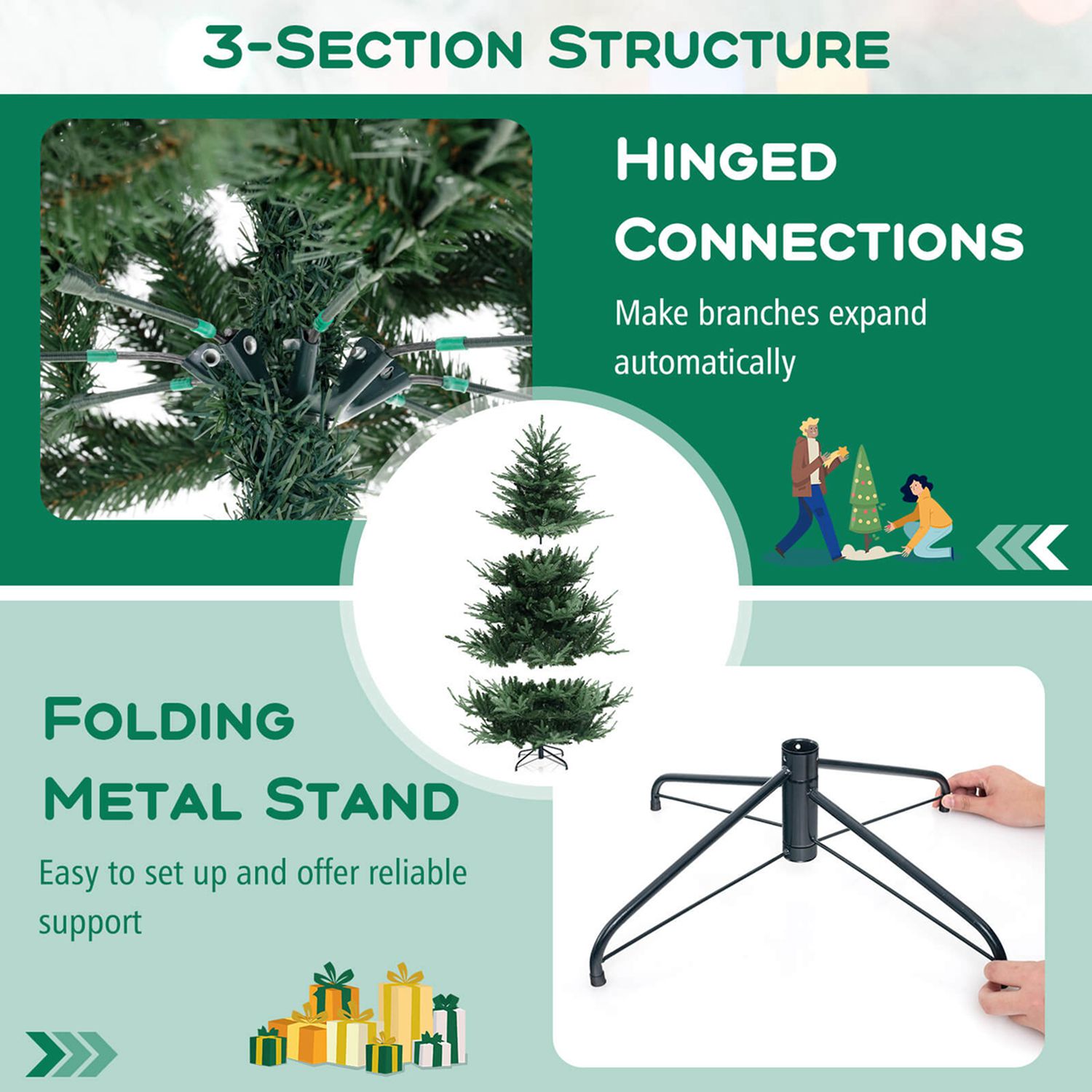 Costway CSHY002882 Artificial-Christmas-Trees - View #8