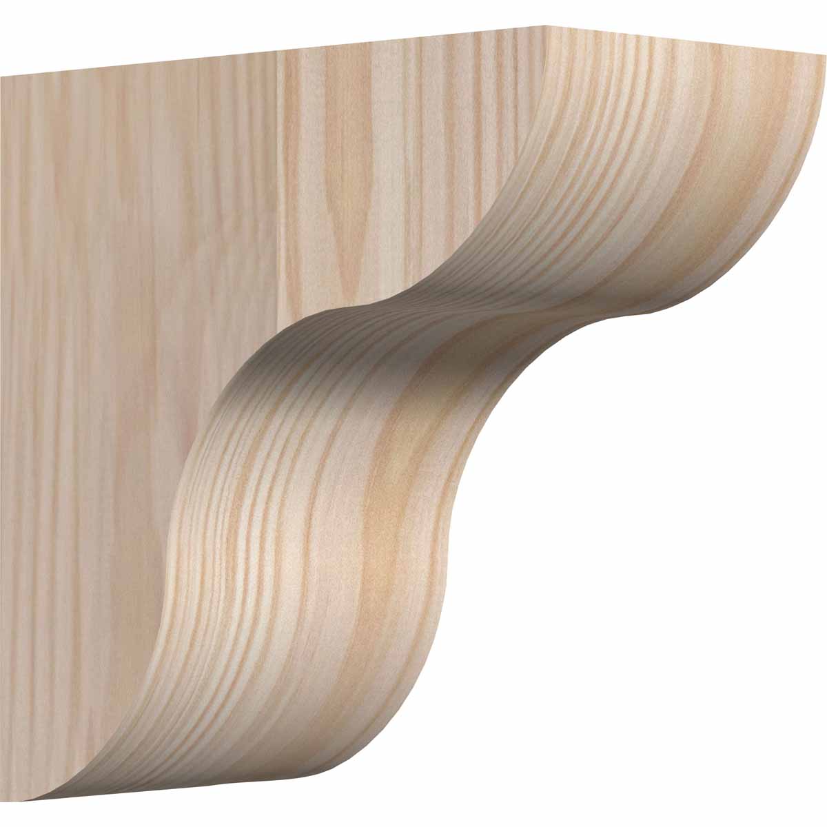 Ekena Millwork COR06X10X10CAR00SDF 5.5-in x 10-in x 10-in Carmel Unfinished Douglas fir Wood Paintable/Stainable Corbel