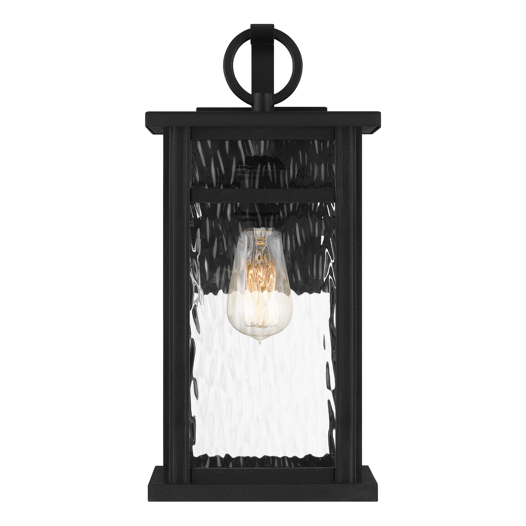 Moira 16" Earth Black Steel Outdoor Wall Lantern