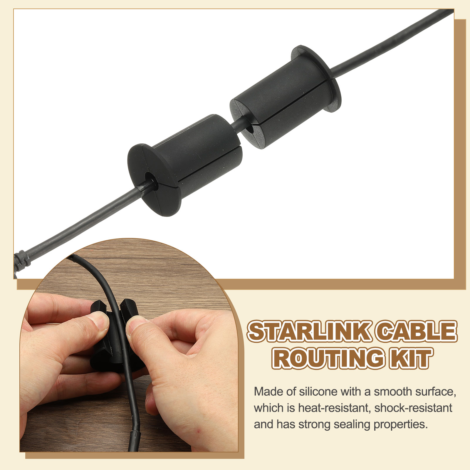 PATIKIL Wall Grommets for Cables 1 3/8inch 2pcs Cable Routing Kit ...
