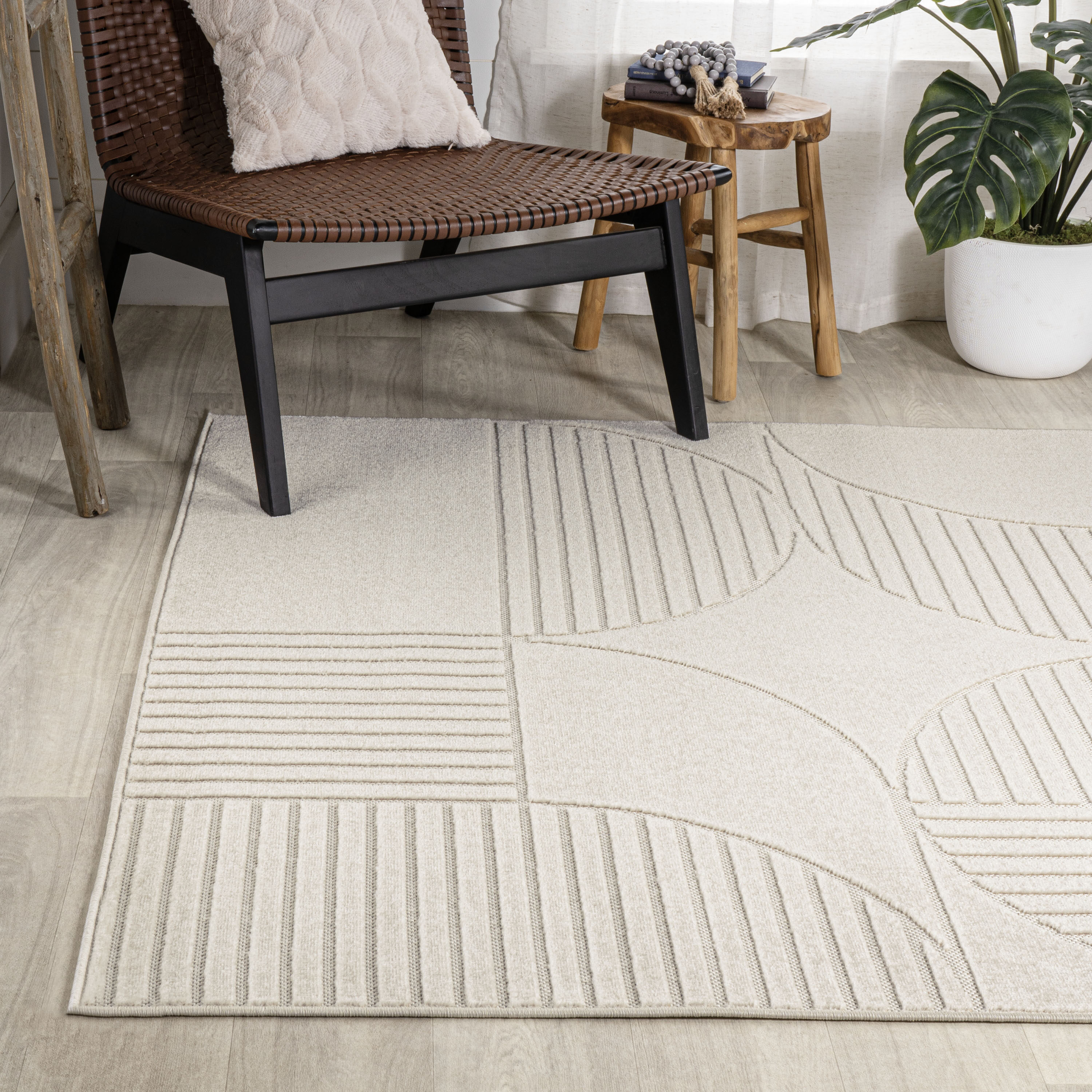 Nordic Geometric Lattice Outdoor Carpets Multifunction Outdoor