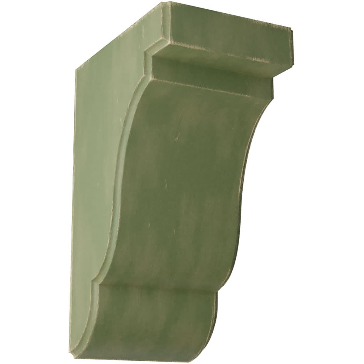 Ekena Millwork BKTWD04X05X08BEGR Bedford 3-1/2-in x 5-in x 7-1/2-in Rubberwood Green Wood Standard Bracket