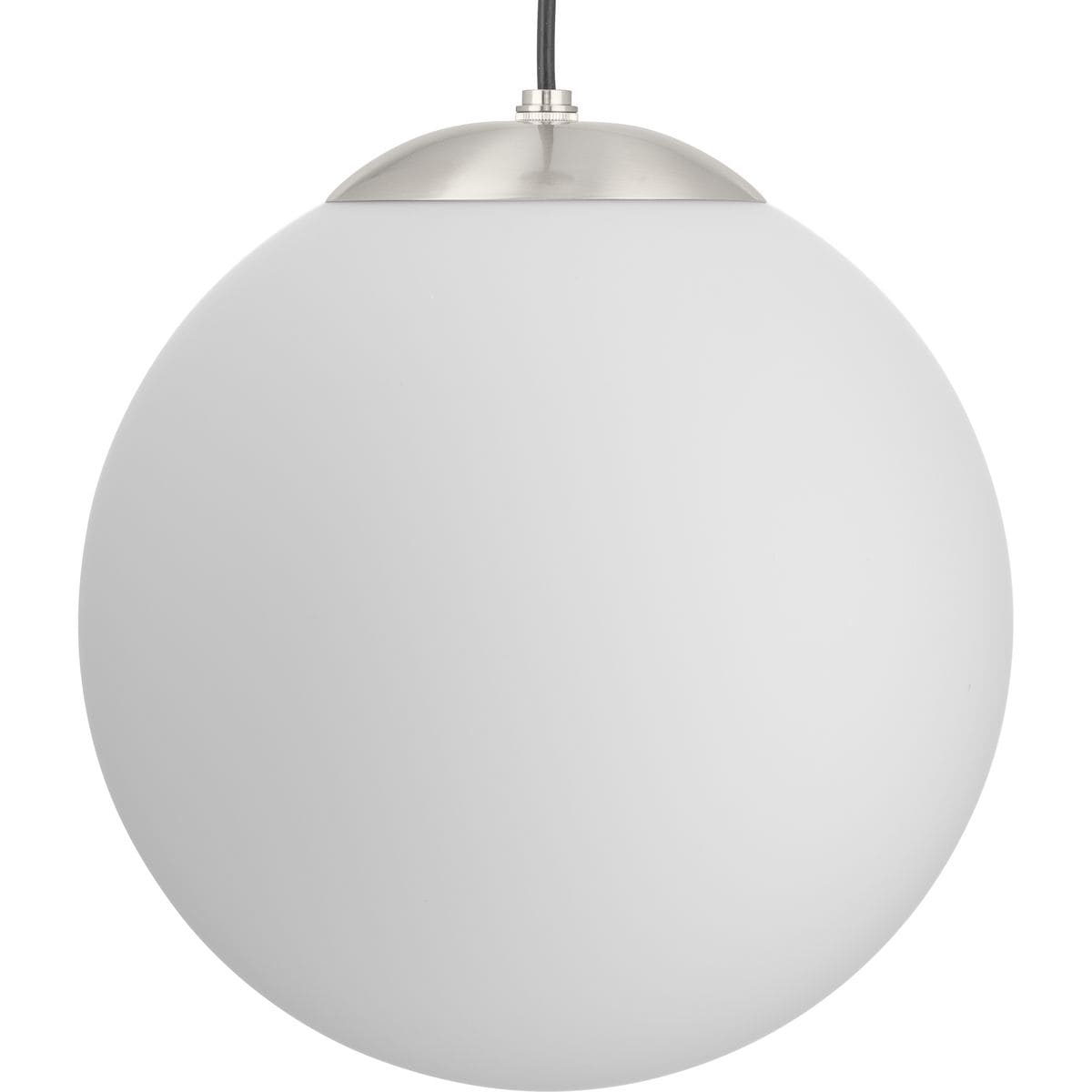 Progress Lighting P500463-009 Atwell Brushed Nickel Mid-century Opal glass Globe Medium Hanging Pendant light
