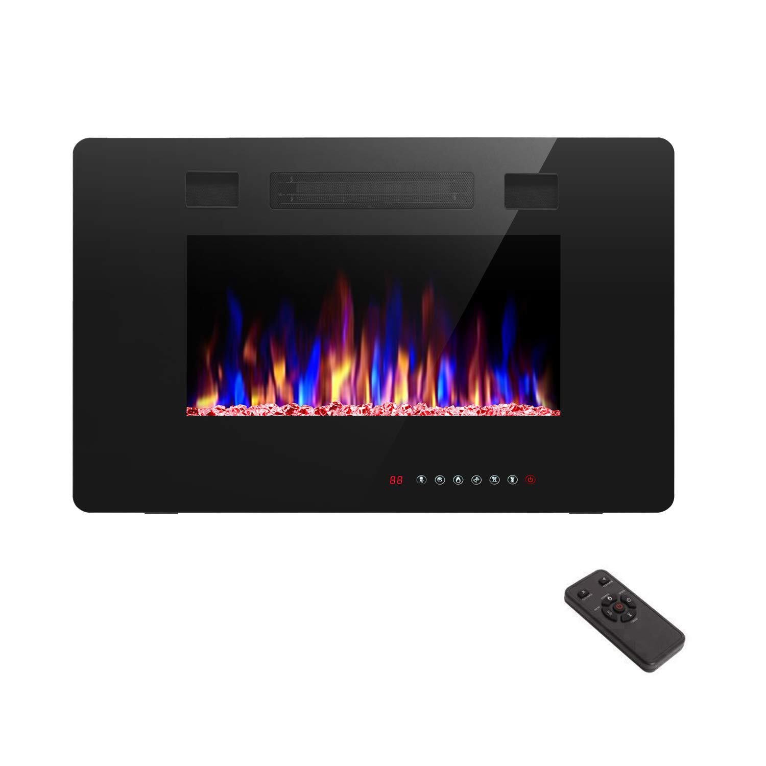 EdenDirect 30-in W Black LED Electric Fireplace NLCD041917 Sansujyuku sansujyuku.com