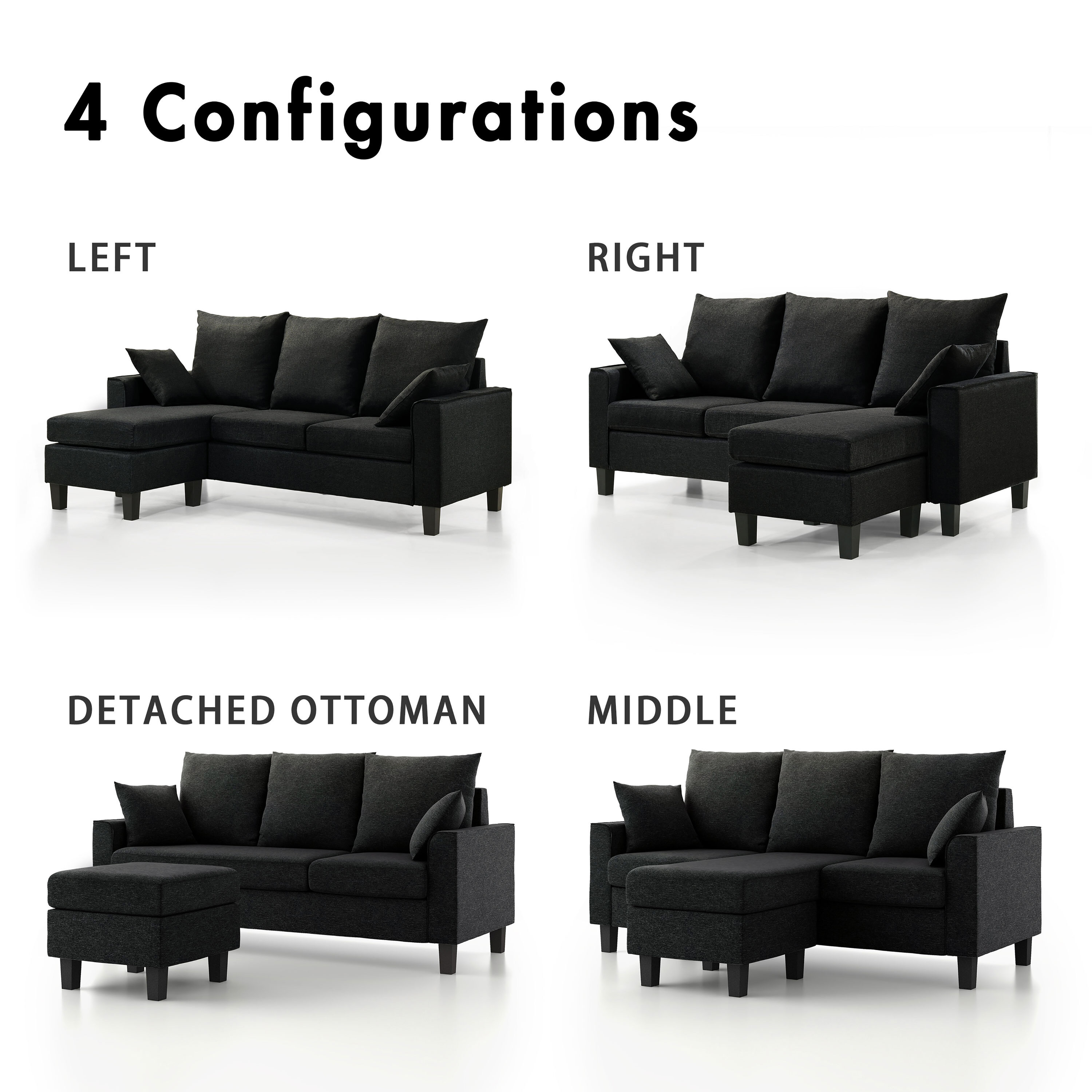 Furniture of America 005L-2005DG-SEC Sofas-Loveseats - View #20