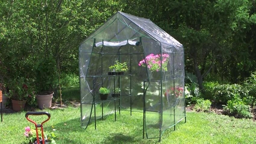 Sunnydaze Decor 4.5-ft L x 4.5-ft W x 6.4-ft H Clear Pop-up