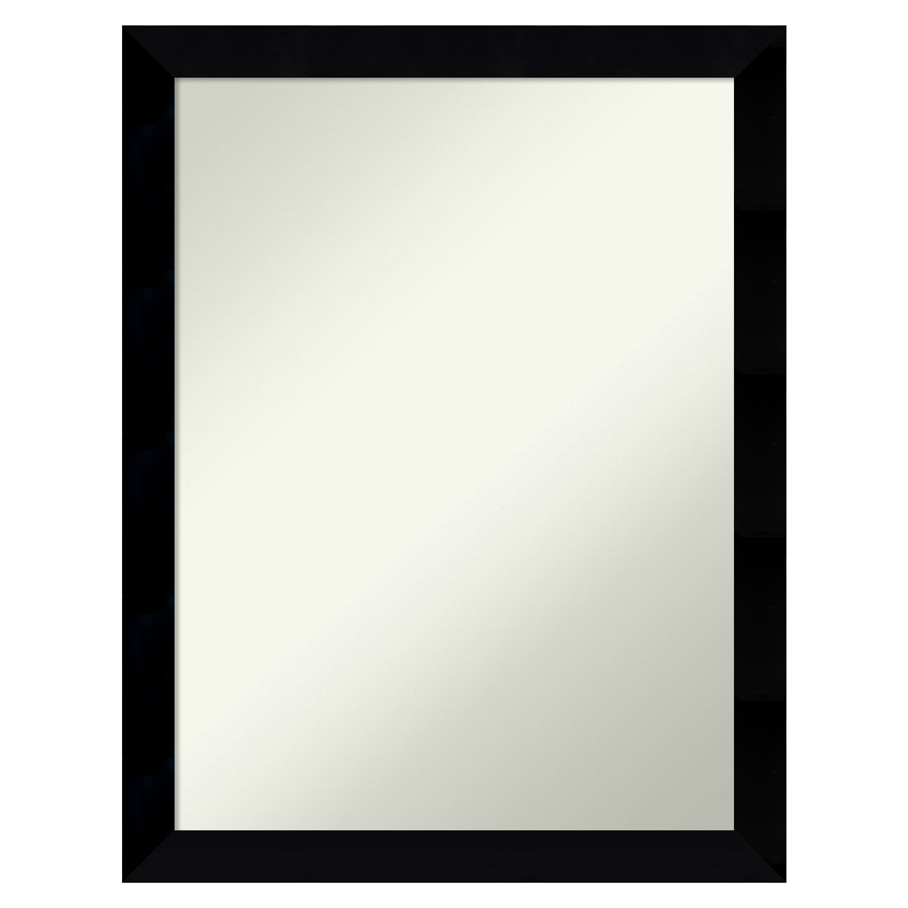Black Rectangular Wood Bathroom Vanity Mirror