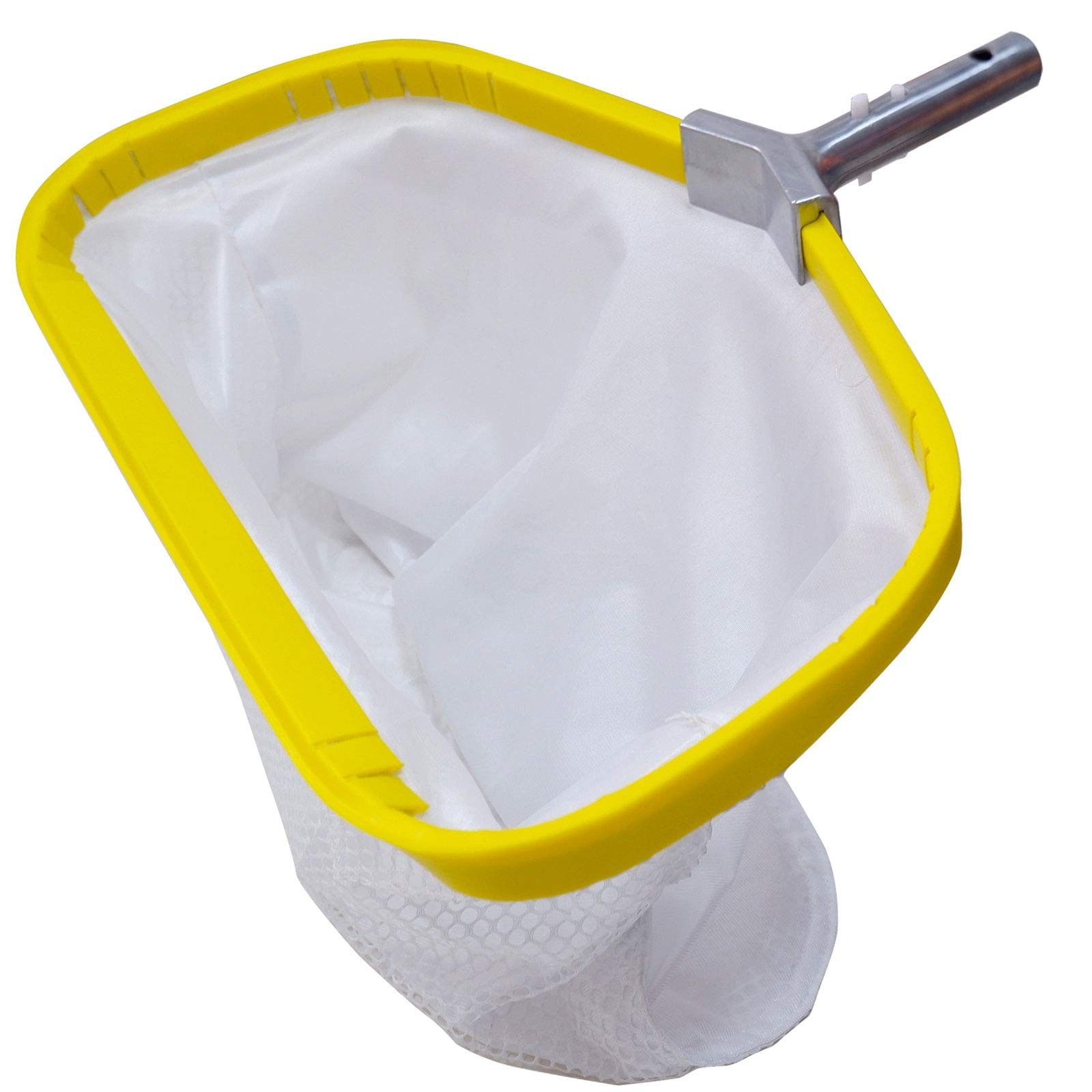 Etokfoks  19 5 in Aluminum Pool Skimmer Rake Heavy Duty Fine Mesh Deep Bag Scoop for Cleaning Swimming Pool Leaf Pollen