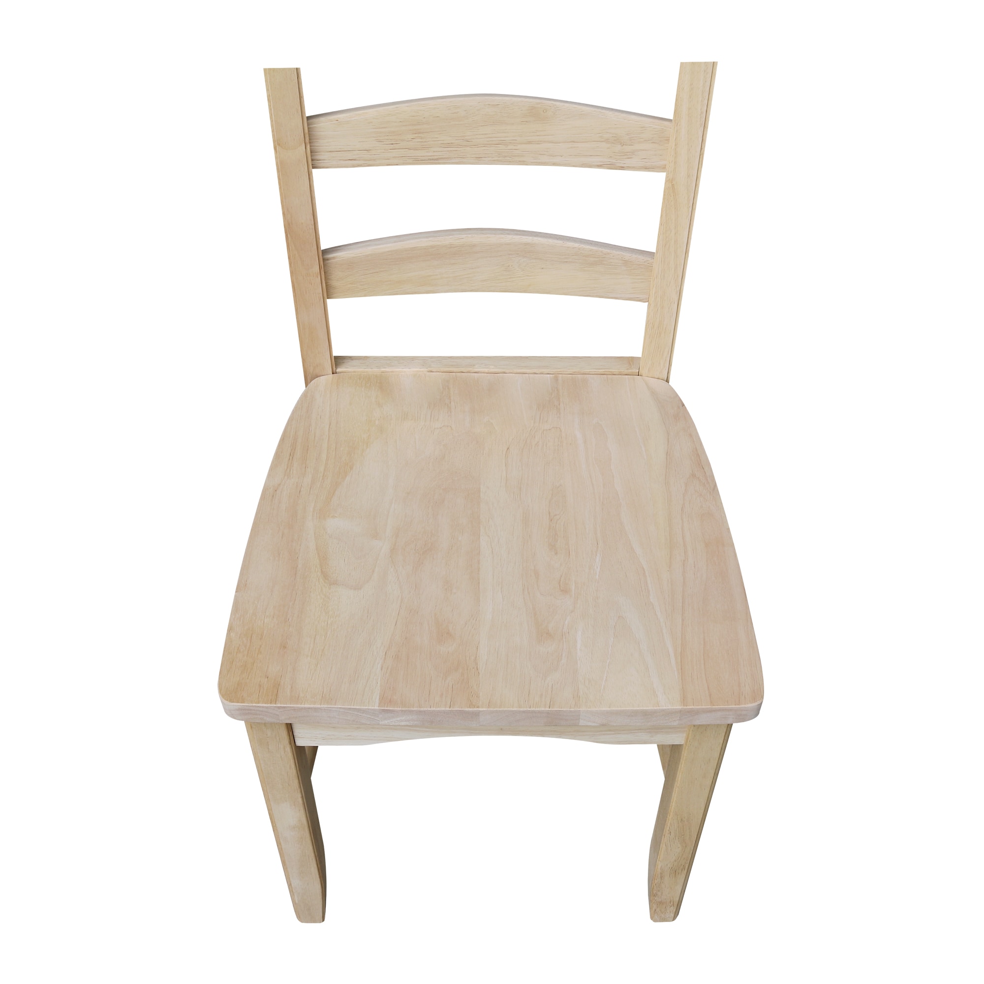 Unfinished Solid Wood Ladderback Dining Chairs (Set of 2)