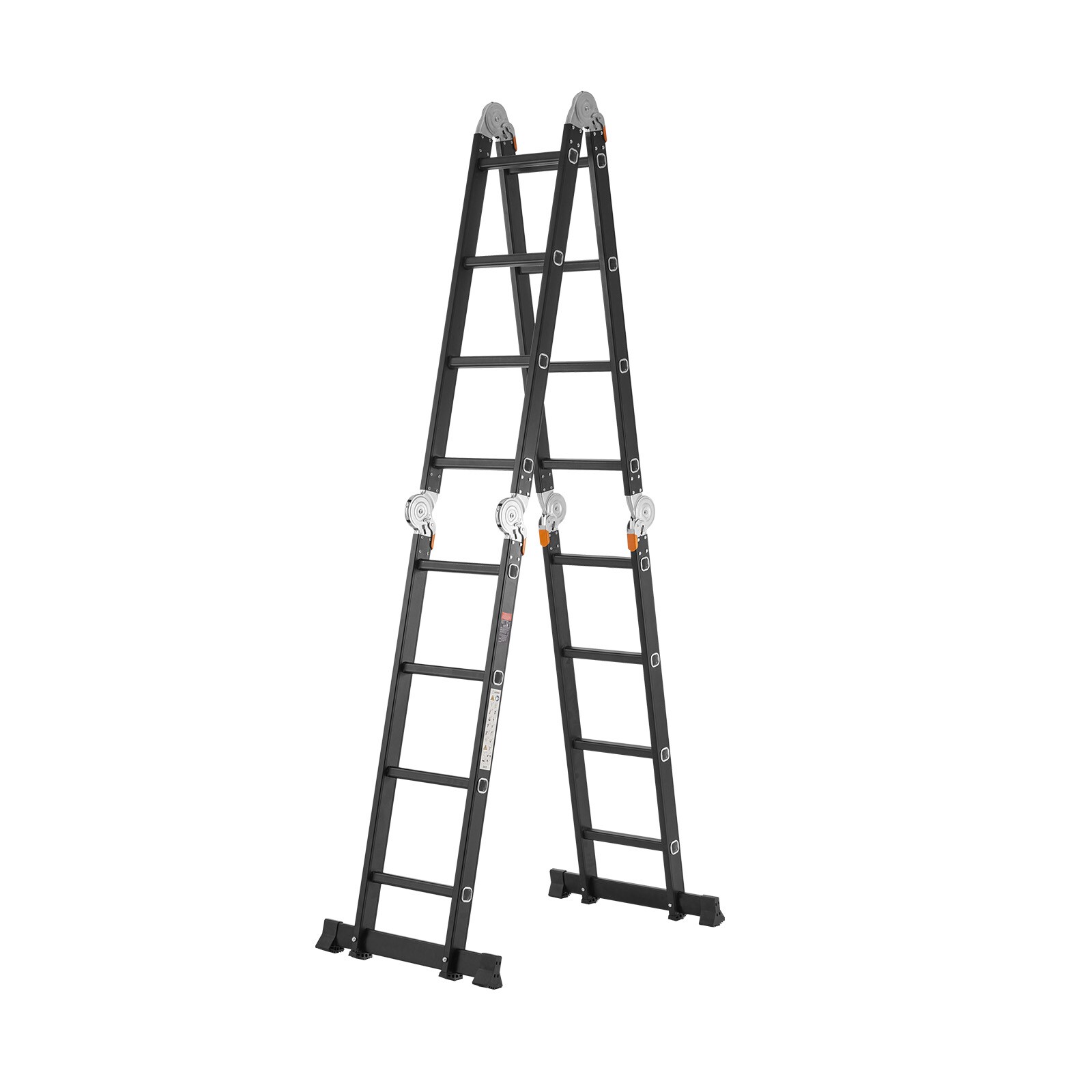 VEVOR Multi-Purpose Folding Ladder 7-in-1 Tall Extension Step Ladder A ...