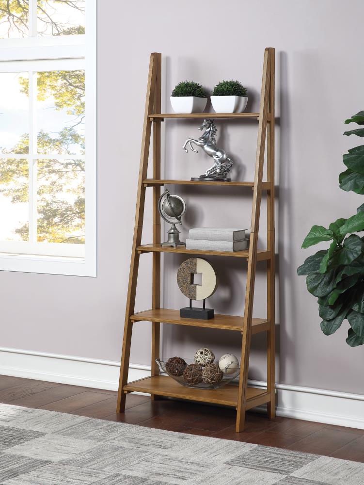 Osp Home Furnishings Bandon Ginger, Leaning Ladder Bookcase Wayfair
