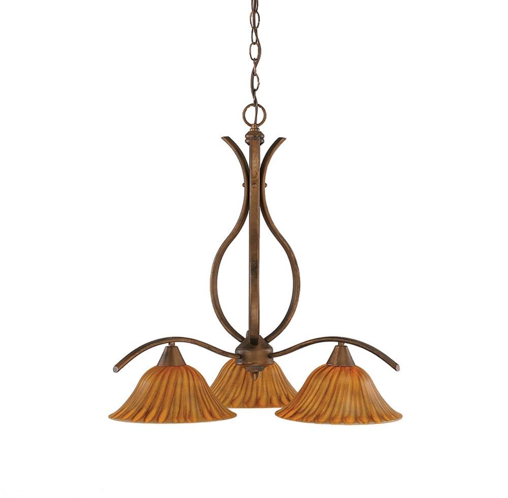  LWTK015044 Divina 1-Light Bronze Transitional Dry Rated Chandelier