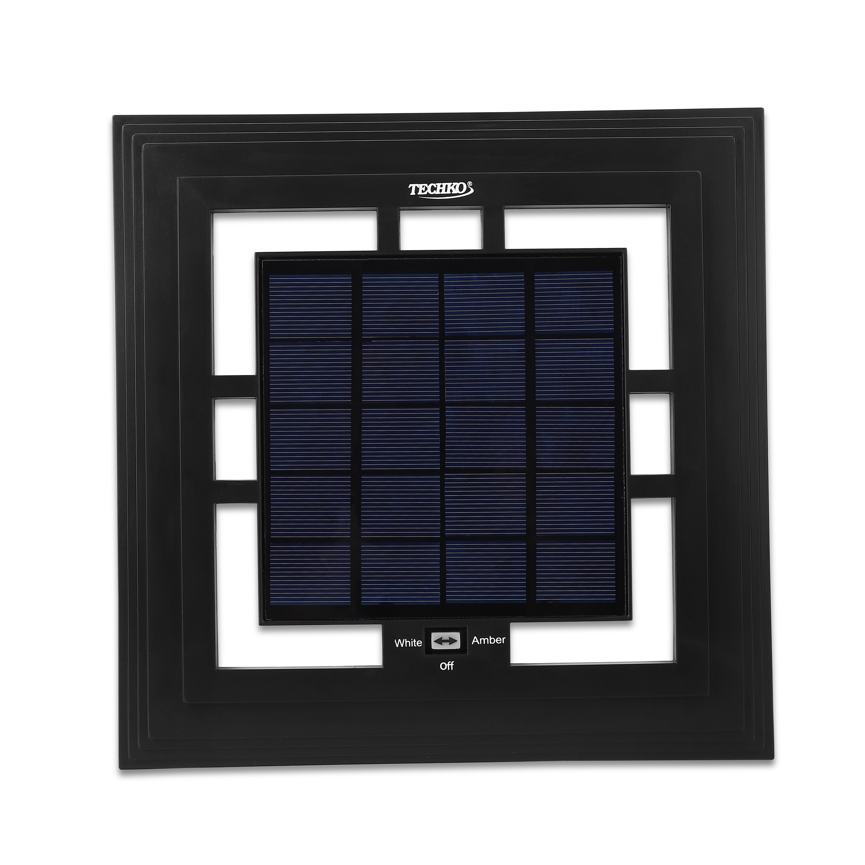Techko Solar LED Welcome Lantern with Amber and White Light