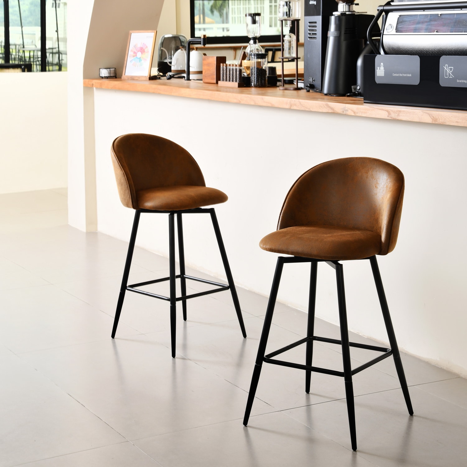 Homy Casa HASEEB BROWN 2 stools - View #4