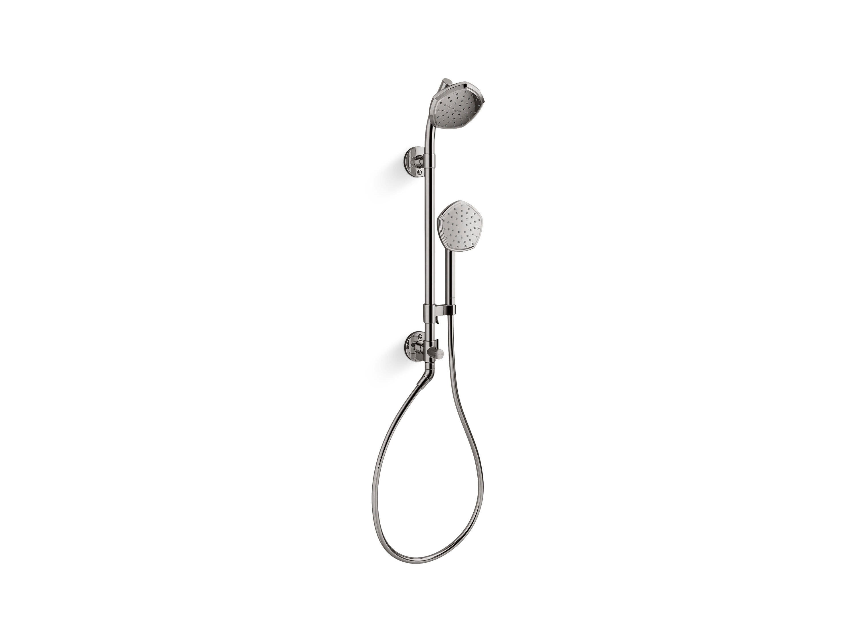 Occasion Vibrant Titanium 5.13-in Dual Head Built-In Shower Faucet System