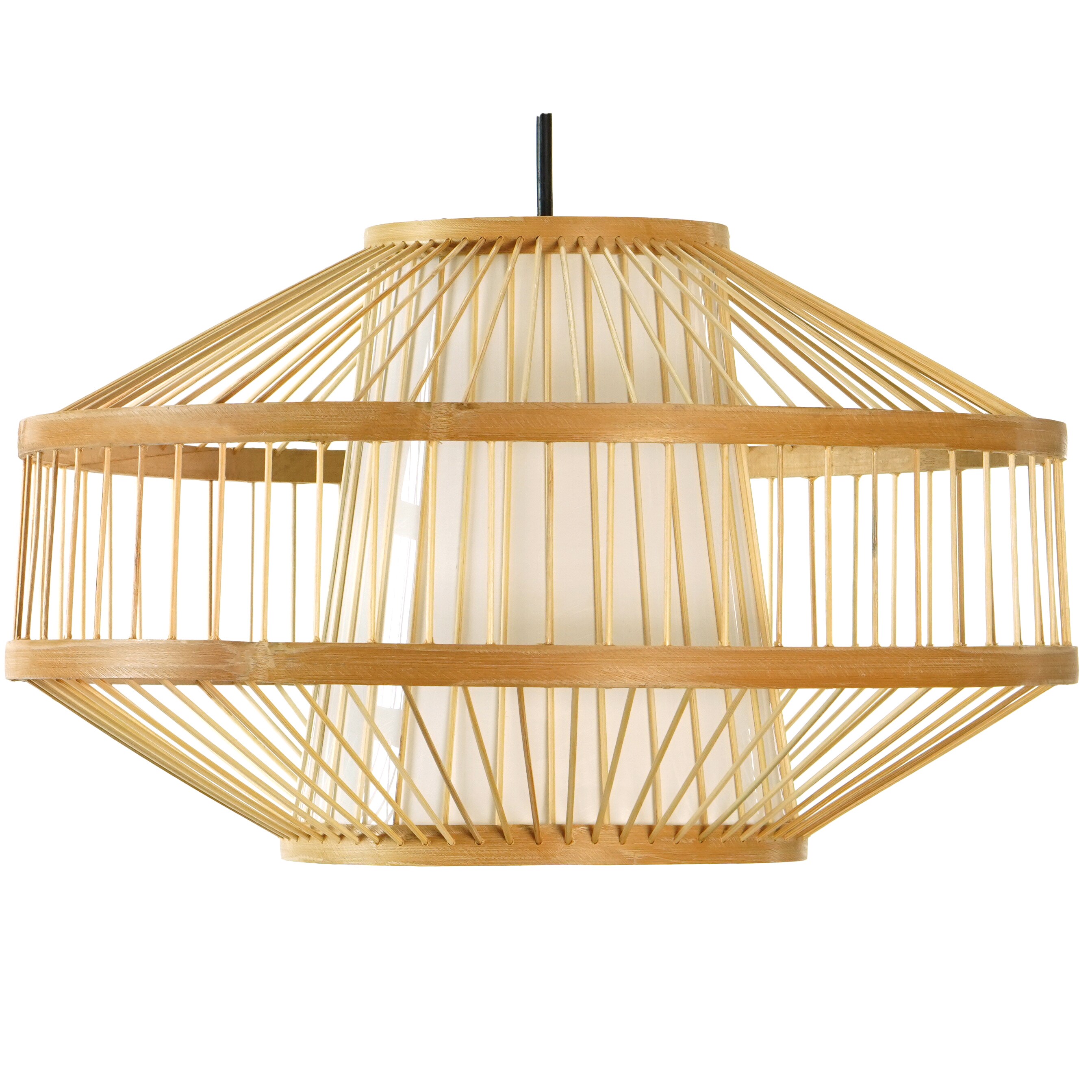 Wickerwise QI004232.S Natural Modern/contemporary Lantern Medium Hanging Pendant light