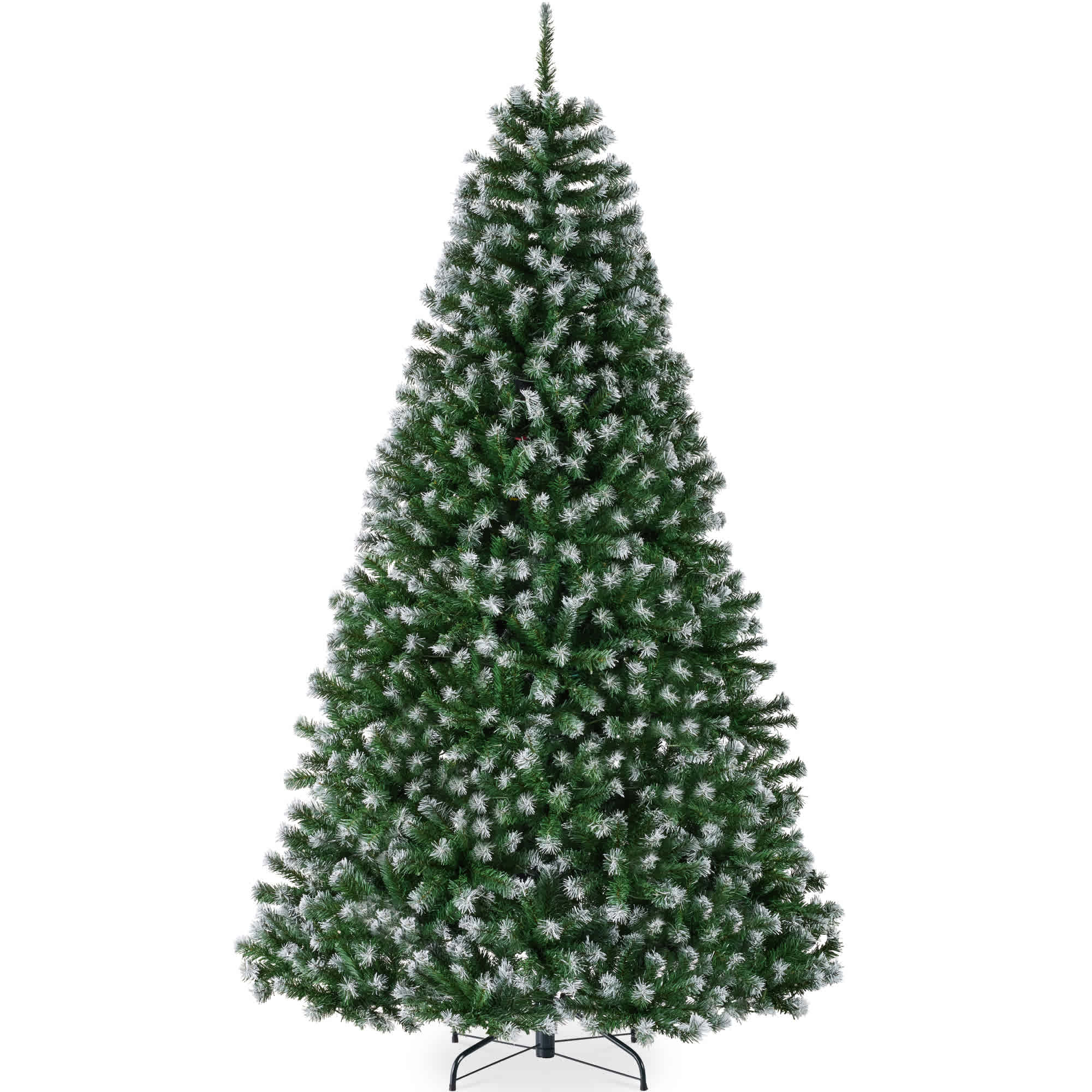 Best Choice Products SKY10382 Artificial Frosted Christmas Tree Premium Unlit Spruce Design Dense Branches – Green Spruce​
