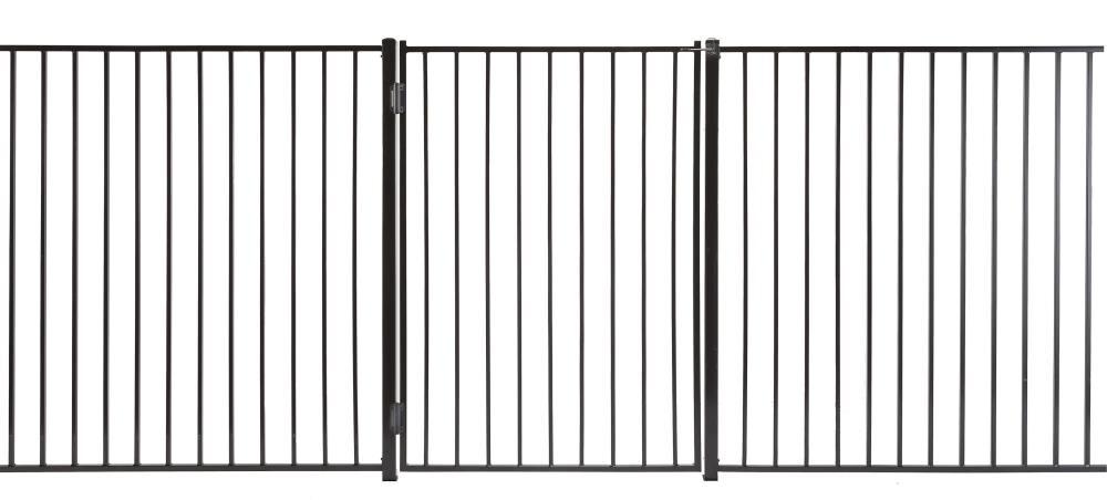 Monroe 3-ft H x 4-ft W Powder Coated Vinyl-coated Steel Flat-top Decorative Standard Fence Gate