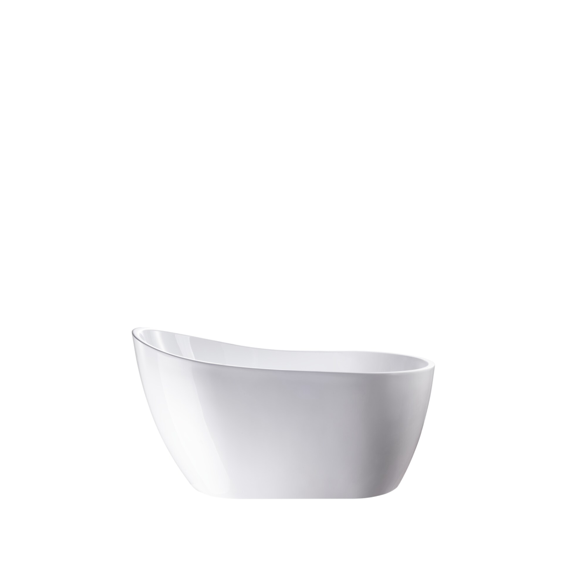 Pure White 54" x 28" Freestanding Acrylic Soaking Bathtub