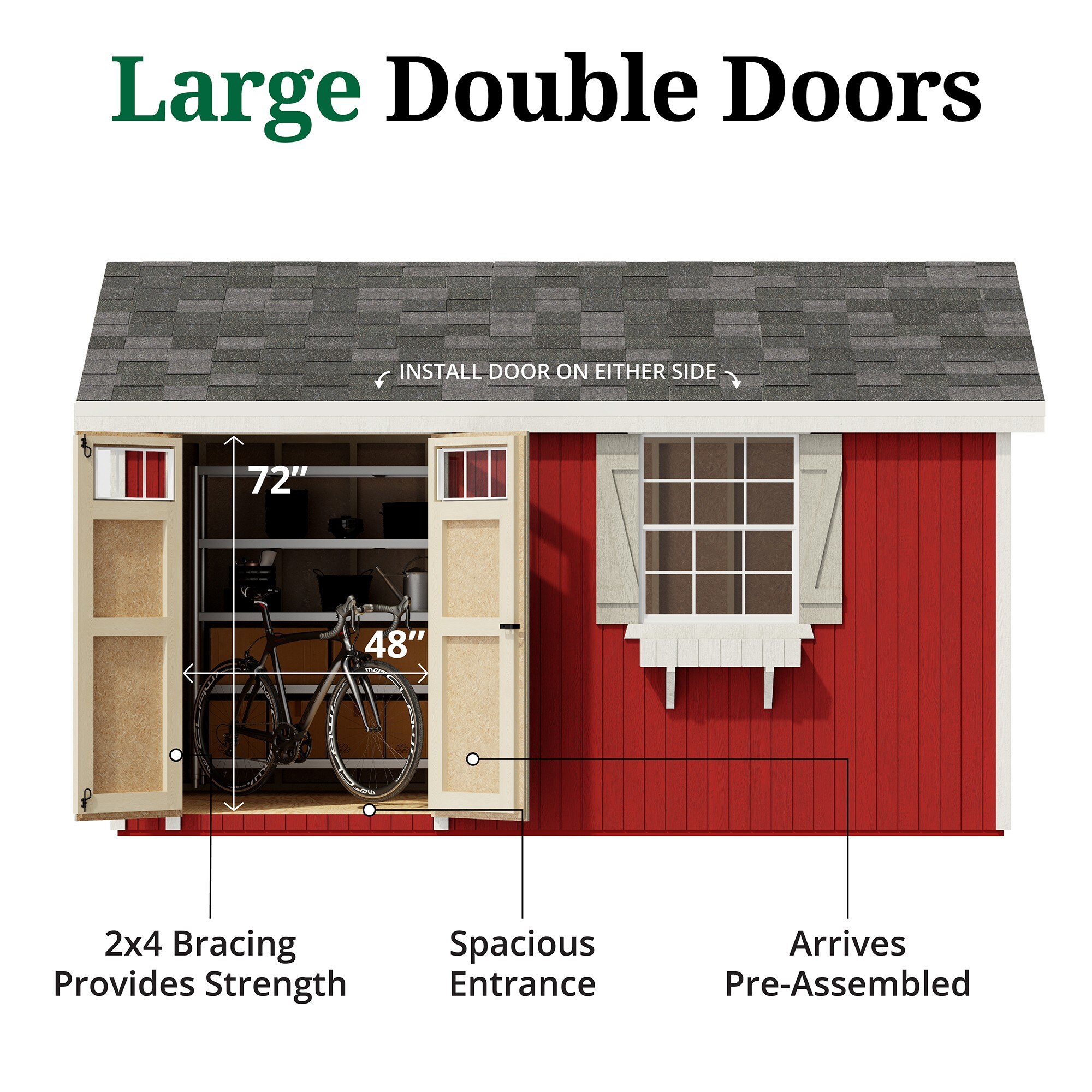 Little Cottage Co 8X14 PCGS-PC Wood-Storage-Buildings - View #4