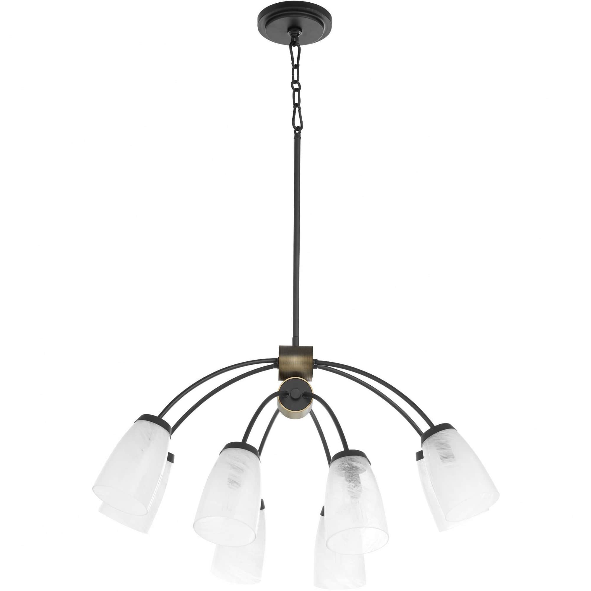 Quorum International Arpeggio - 8 Light Chandelier-17.5 Inches Tall and 32 Inches Wide-Matte Black Finish
