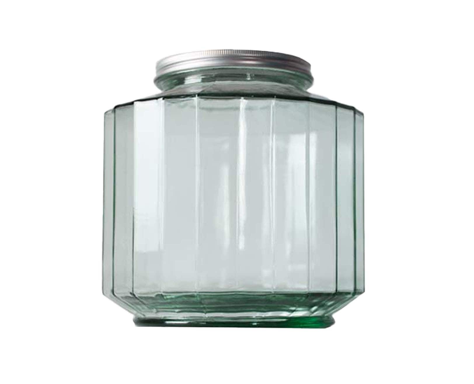 Glass Food Storage Jar, Borosilicate Containers with Airtight Stainless  Steel Lids,Clear Glass Kitchen Canisters, 20.3