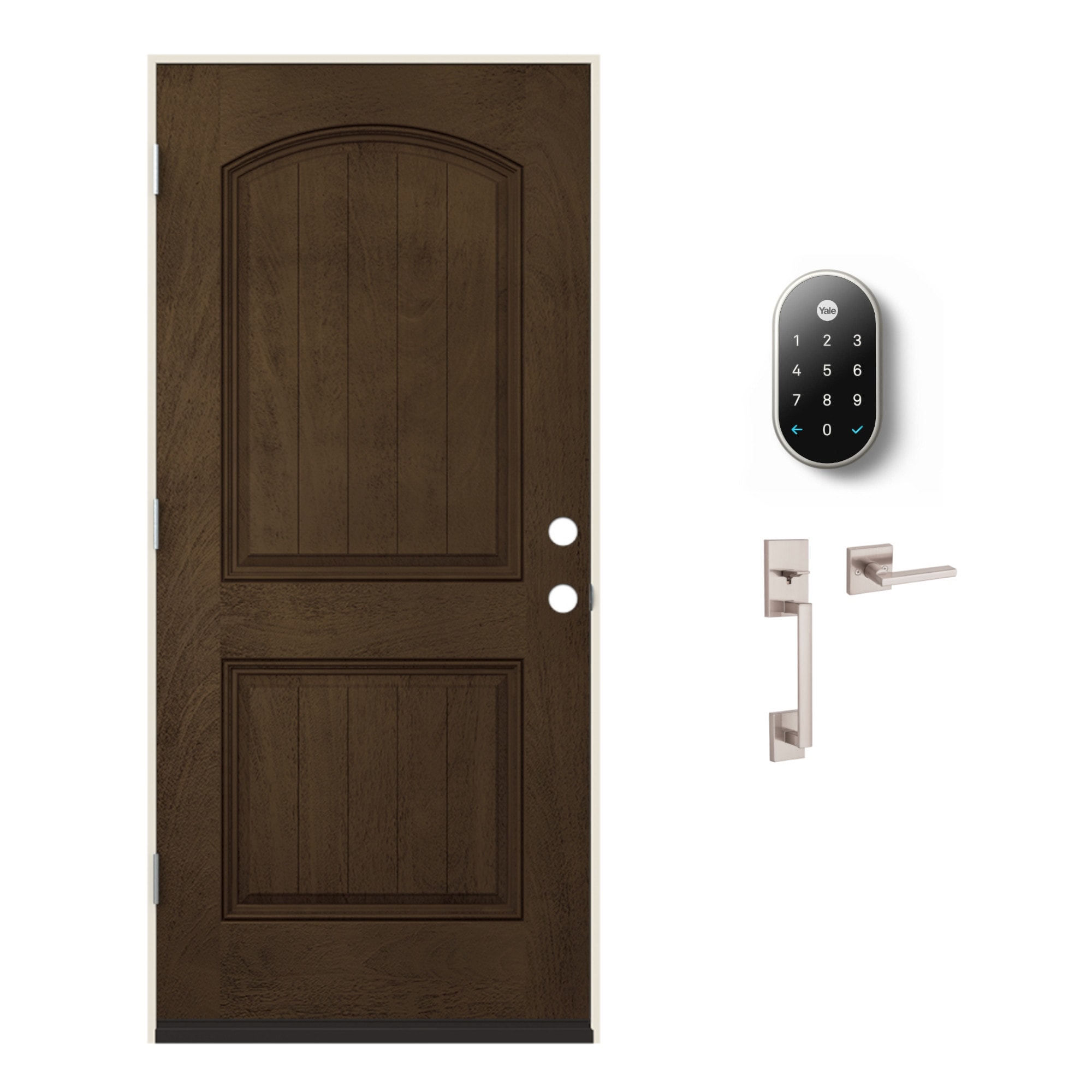 Google Nest x Yale Lock - Tamper-Proof Smart Lock for Keyless Entry -  Keypad Deadbolt Lock for Front Door - Satin Nickel