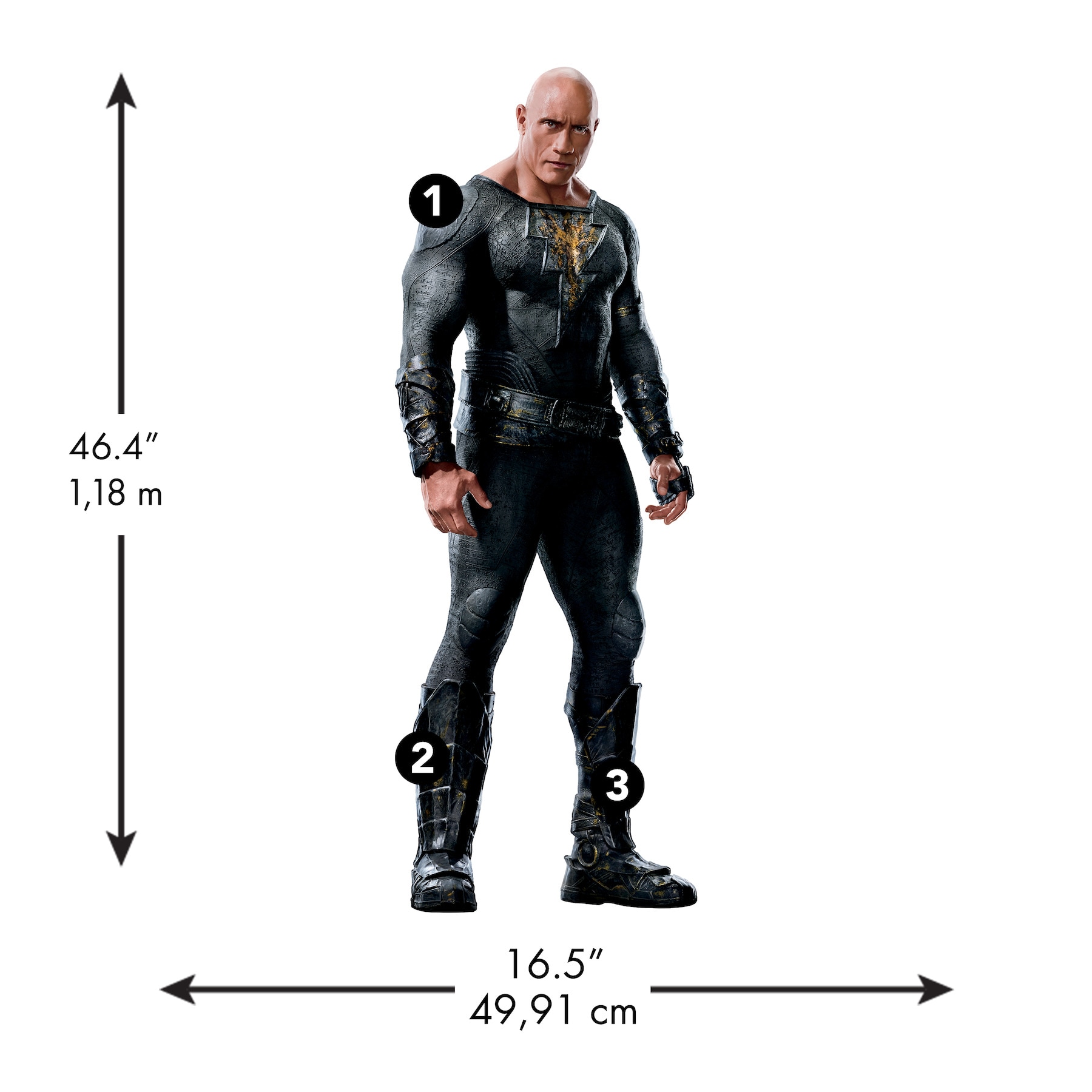 Black Adam Giant Peel and Stick Wall Decals