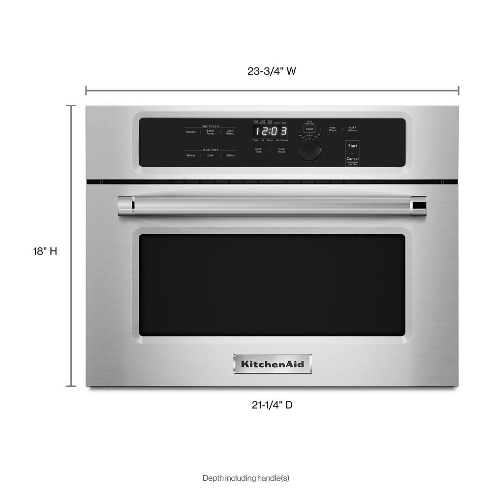KitchenAid 24 in. 2.2 cu.ft Countertop Microwave with 10 Power Levels &  Sensor Cooking Controls - Black Stainless Steel