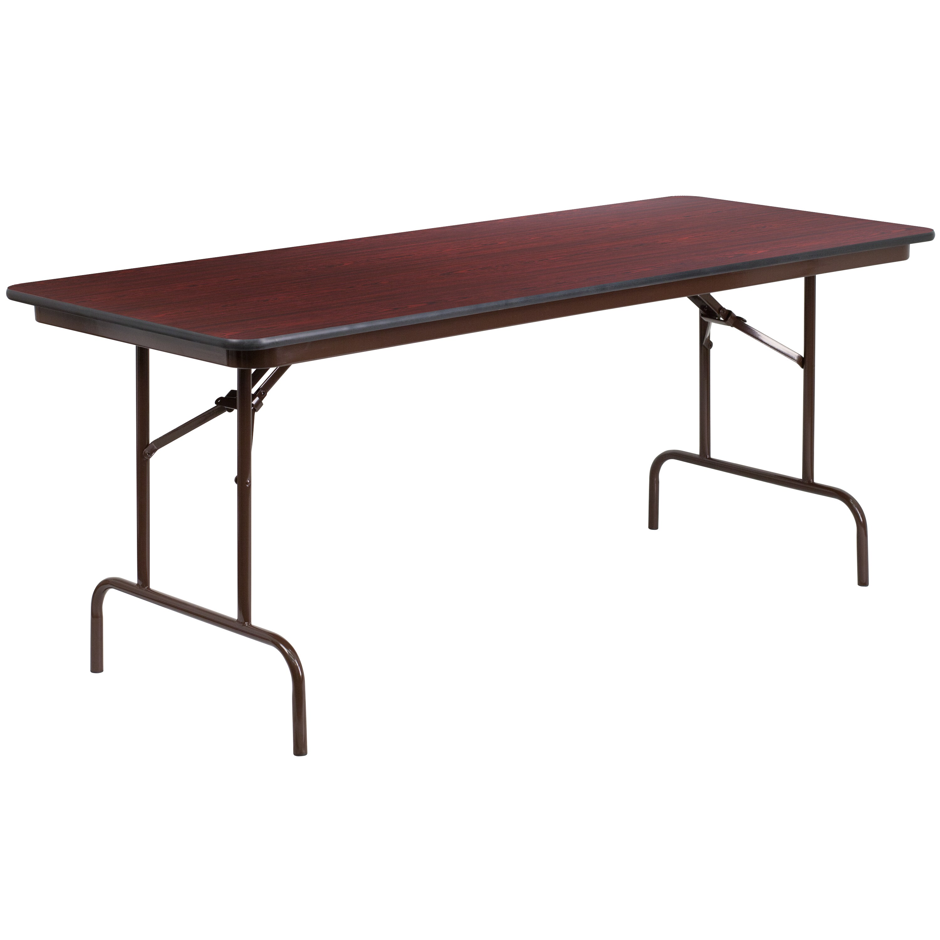 Flash Furniture 30" X 72" Folding Table in Mahogany for sale online 