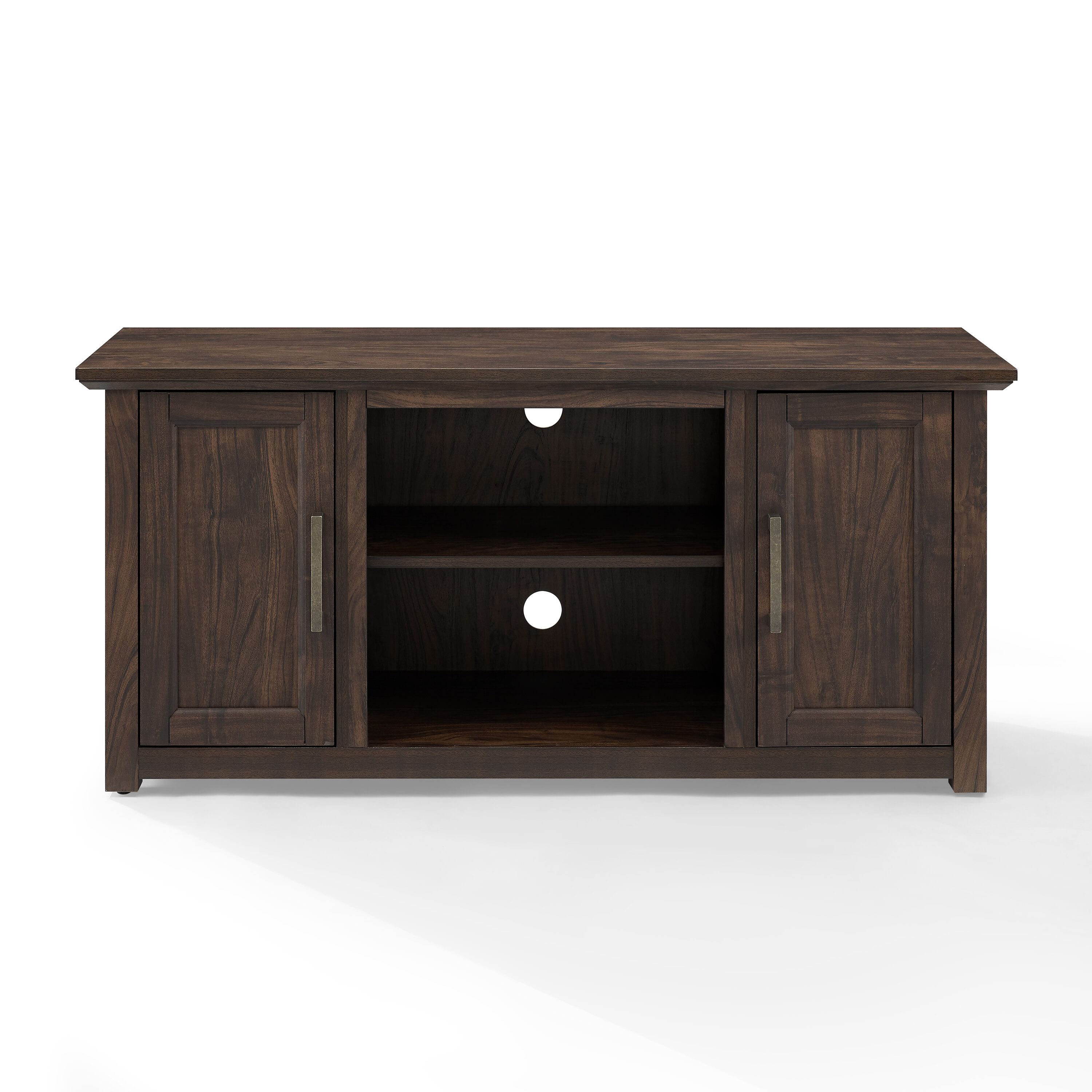 allen + roth Transitional Ash White Tv Stand (Accommodates TVs up