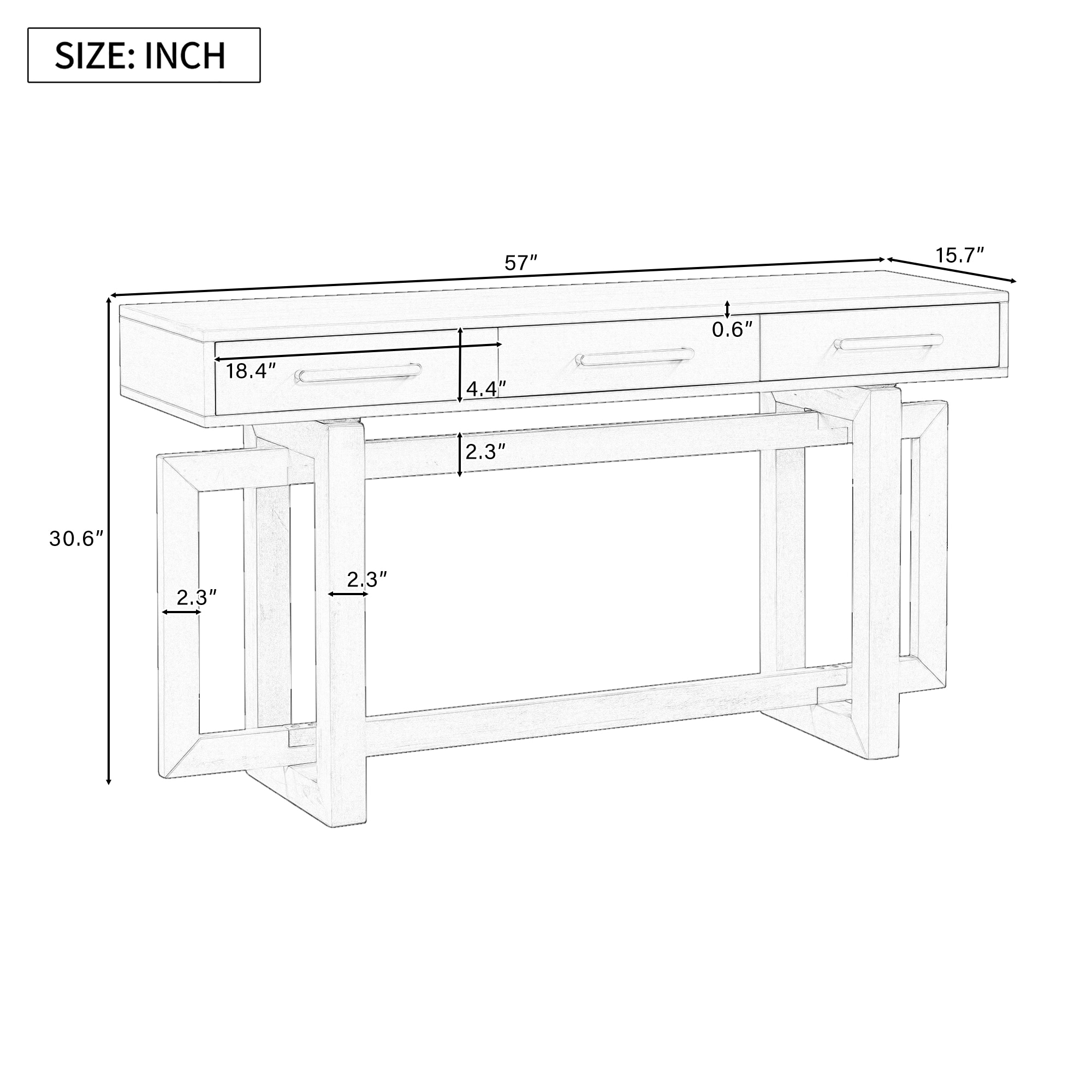 Vynxaria LS0505-7115776E Console-Sofa-Tables - View #6