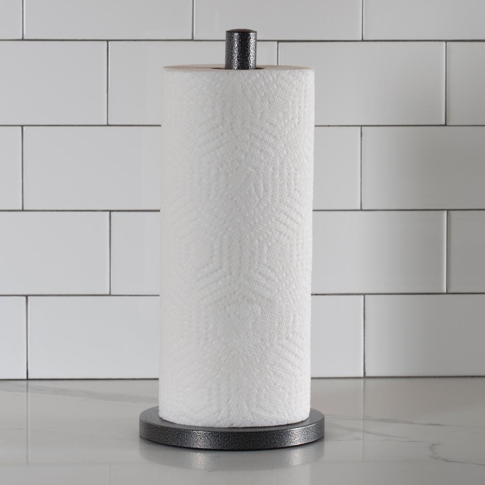 Laura Ashley Speckled Paper Towel Holder in Grey - Freestanding Metal  Holder for Large Paper Towel Rolls - 5.9x5.9x13.2 inches in the Paper Towel  Holders department at