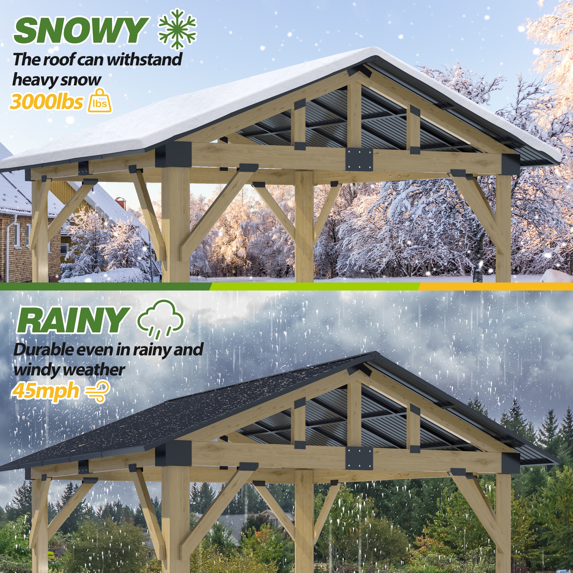 Coveronics LW-C-RZ24-G044 Wood-Resin-Gazebos - View #7