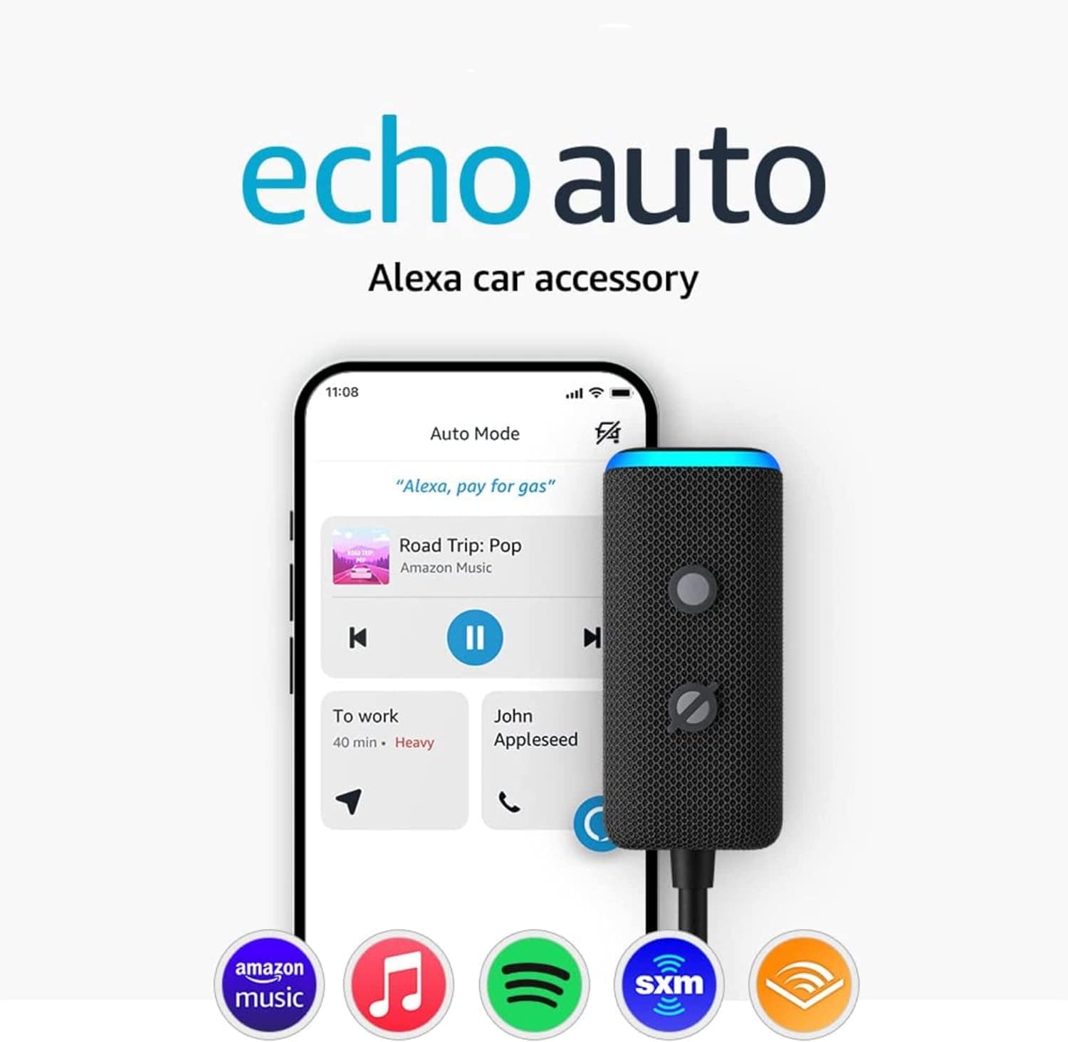 Amazon Echo Auto (2nd Gen, 2022 release) - Add Alexa to Your