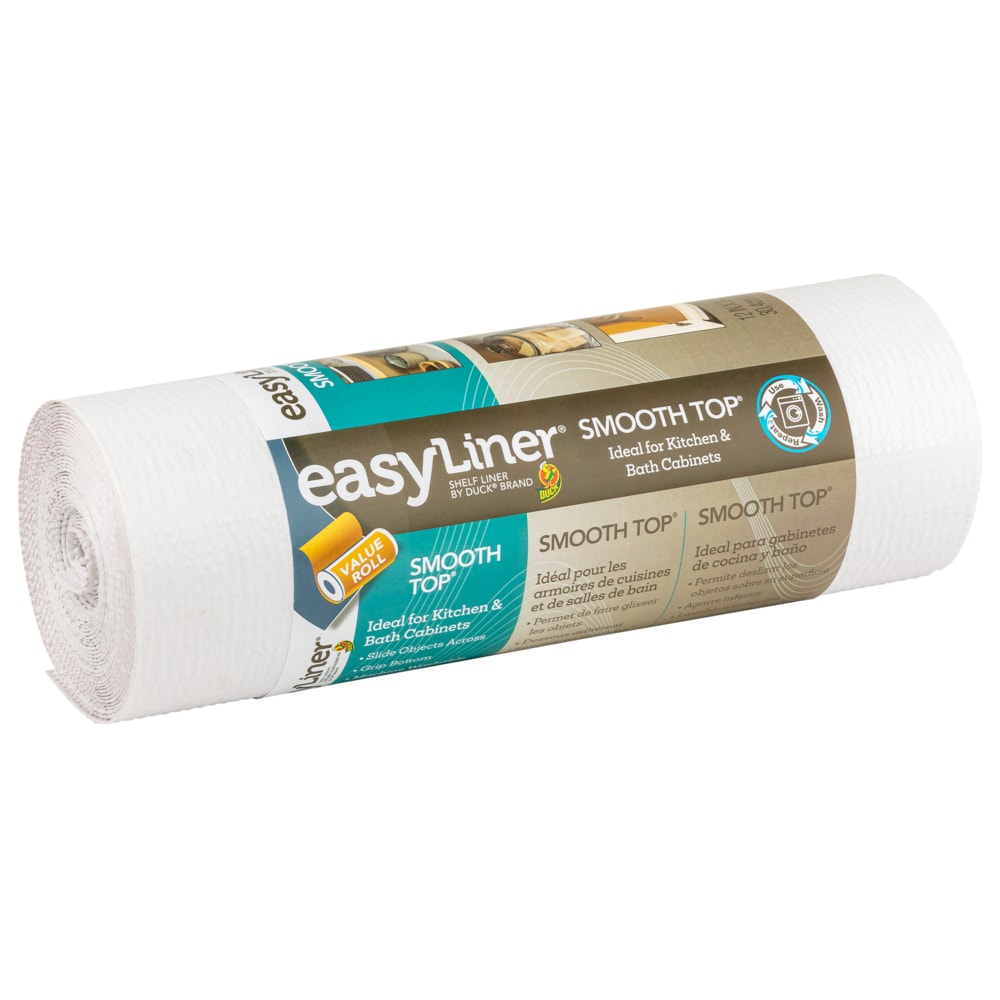 Duck Smooth Top EasyLiner 12-in x 24-ft White Shelf Liner in the Shelf  Liners department at