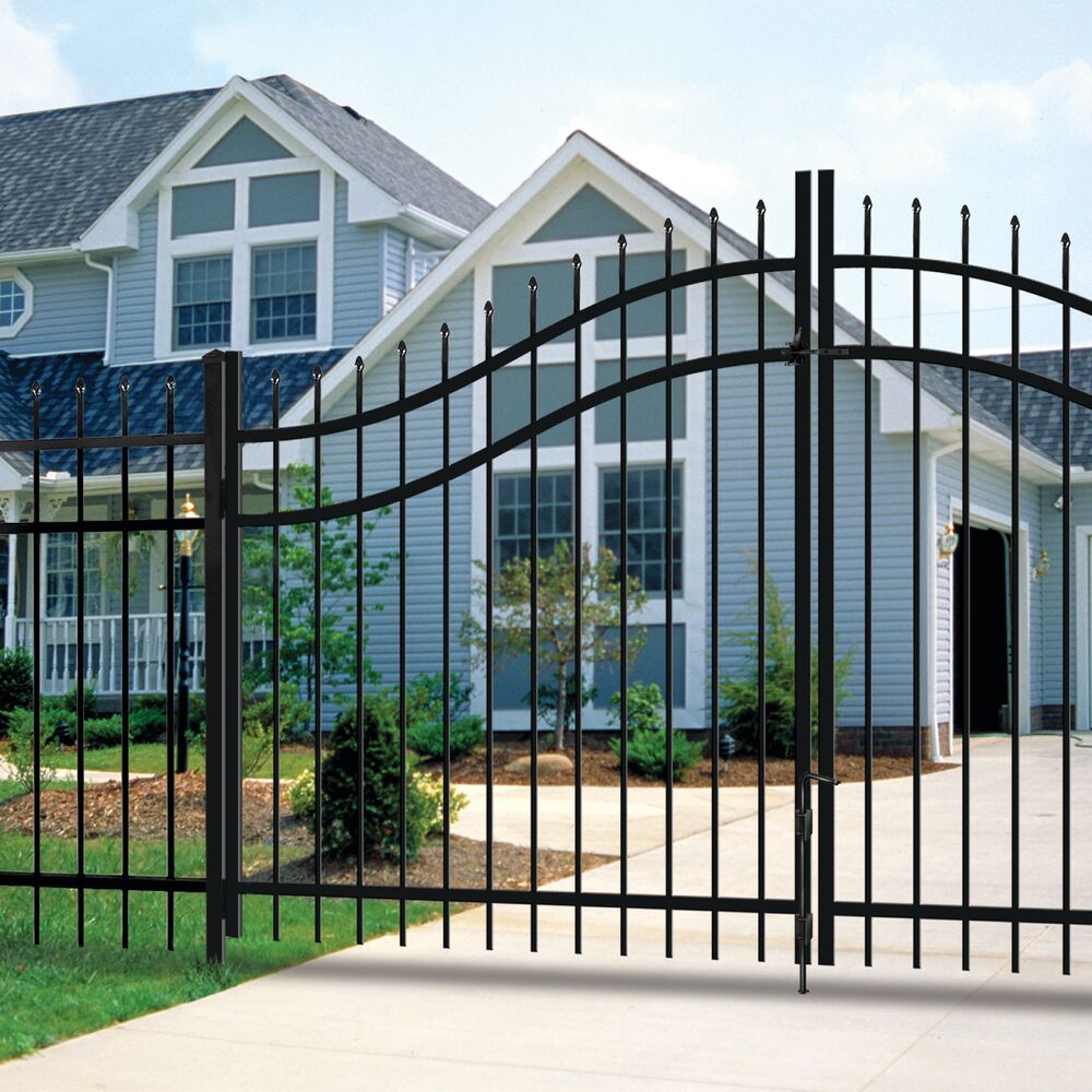 Freedom 10-ft x 6-ft Black Aluminum Driveway Gate in the Driveway Gates ...