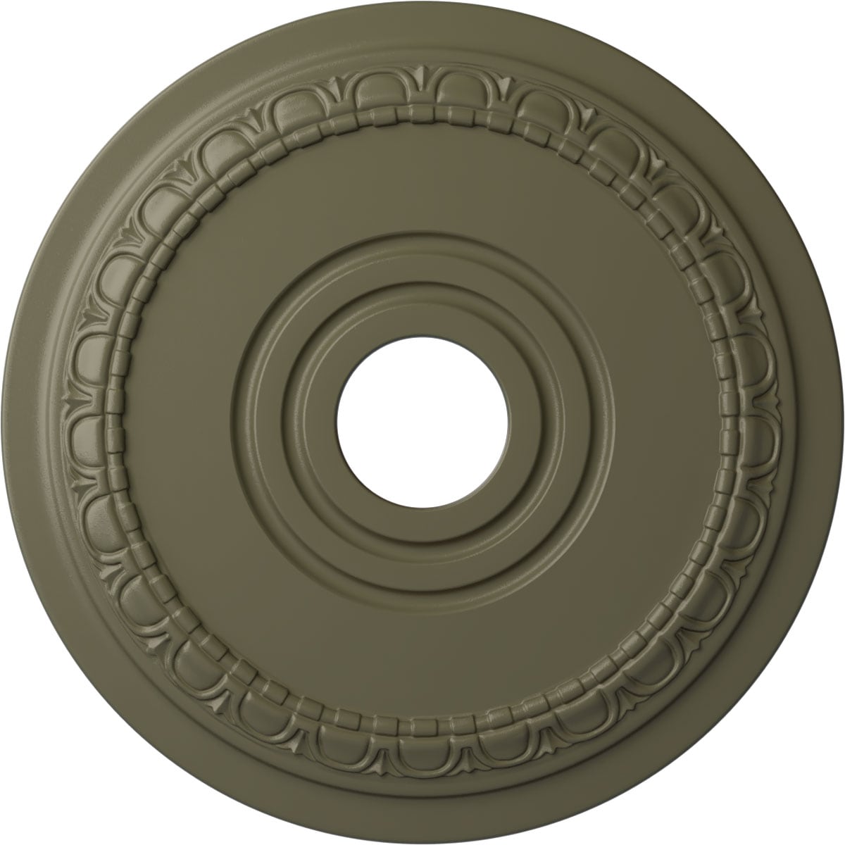 Ekena Millwork CM17MUSSF Munich 17.5-in W x 17.5-in L Painted Spartan Stone Polyurethane Whole Ceiling Medallion