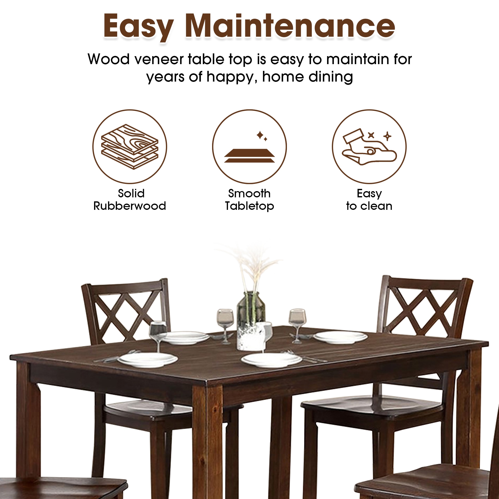 IHOMEadore MDFM3424CH-T-5PK Dining-Sets - View #3