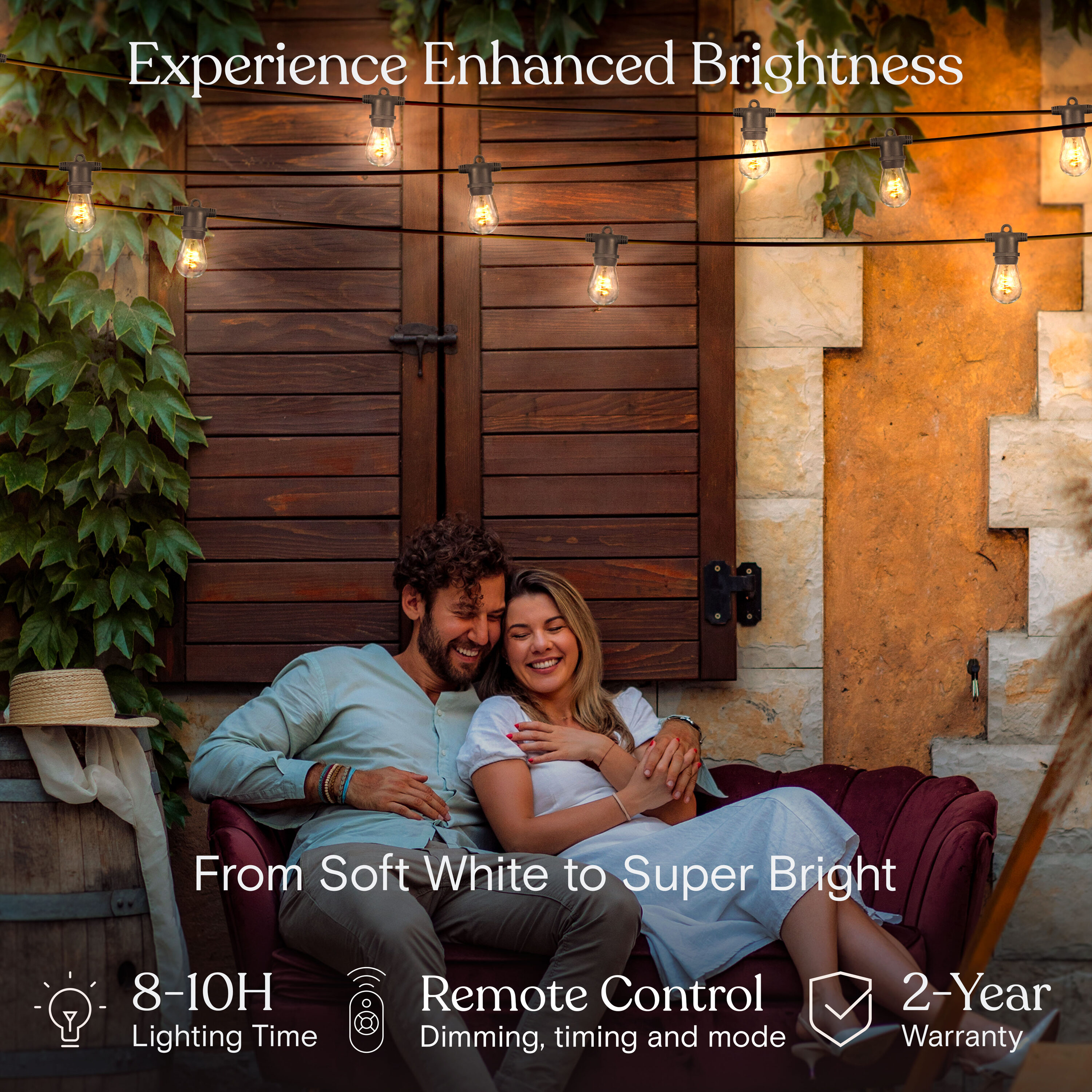 Brightech SPRL-SLR27-TST Patio-String-Lights - View #2