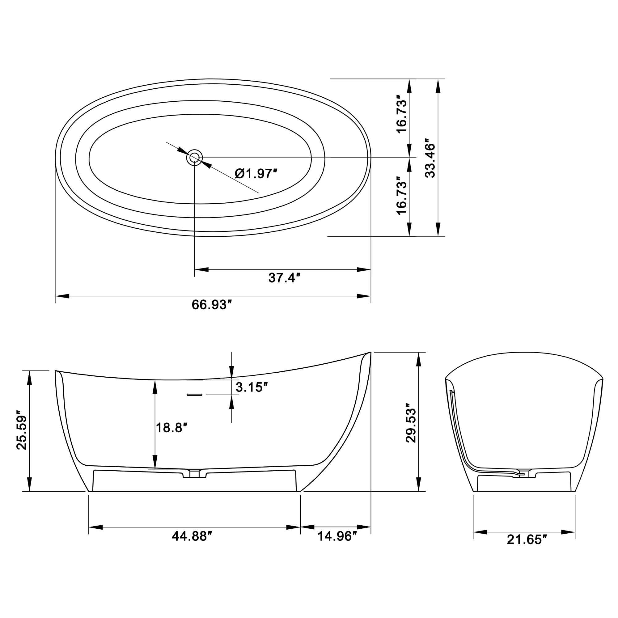 Vanityfus VF-29-1700MW bathtubs - View #3
