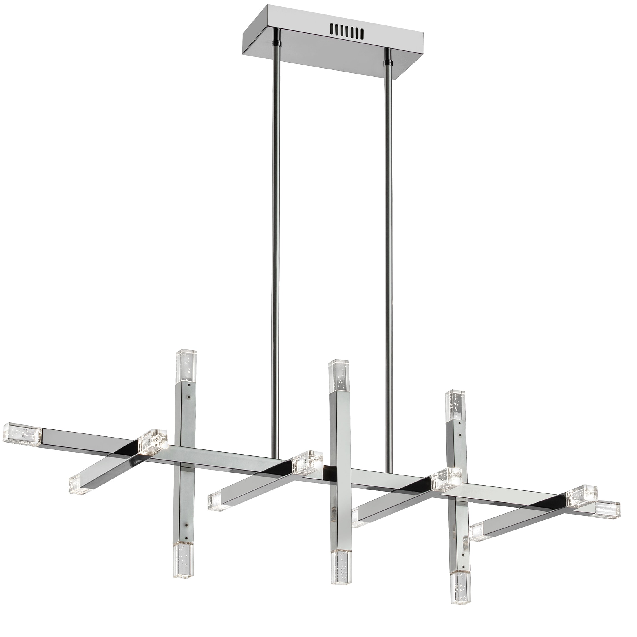 Dainolite FCS-4064HC-PC Francesca 16 -Light Polished Chrome Modern/contemporary Integrated LED For Use in Bathrooms, Bedrooms, Dining Rooms, Foyers, Kitchens, Living Rooms Chandelier