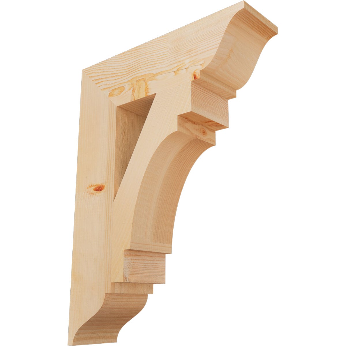 Ekena Millwork BKT06X22X30MRC01SDF Merced traditional smooth 5-1/2-in x 22-in x 30-in Douglas fir Brown Wood Standard bracket