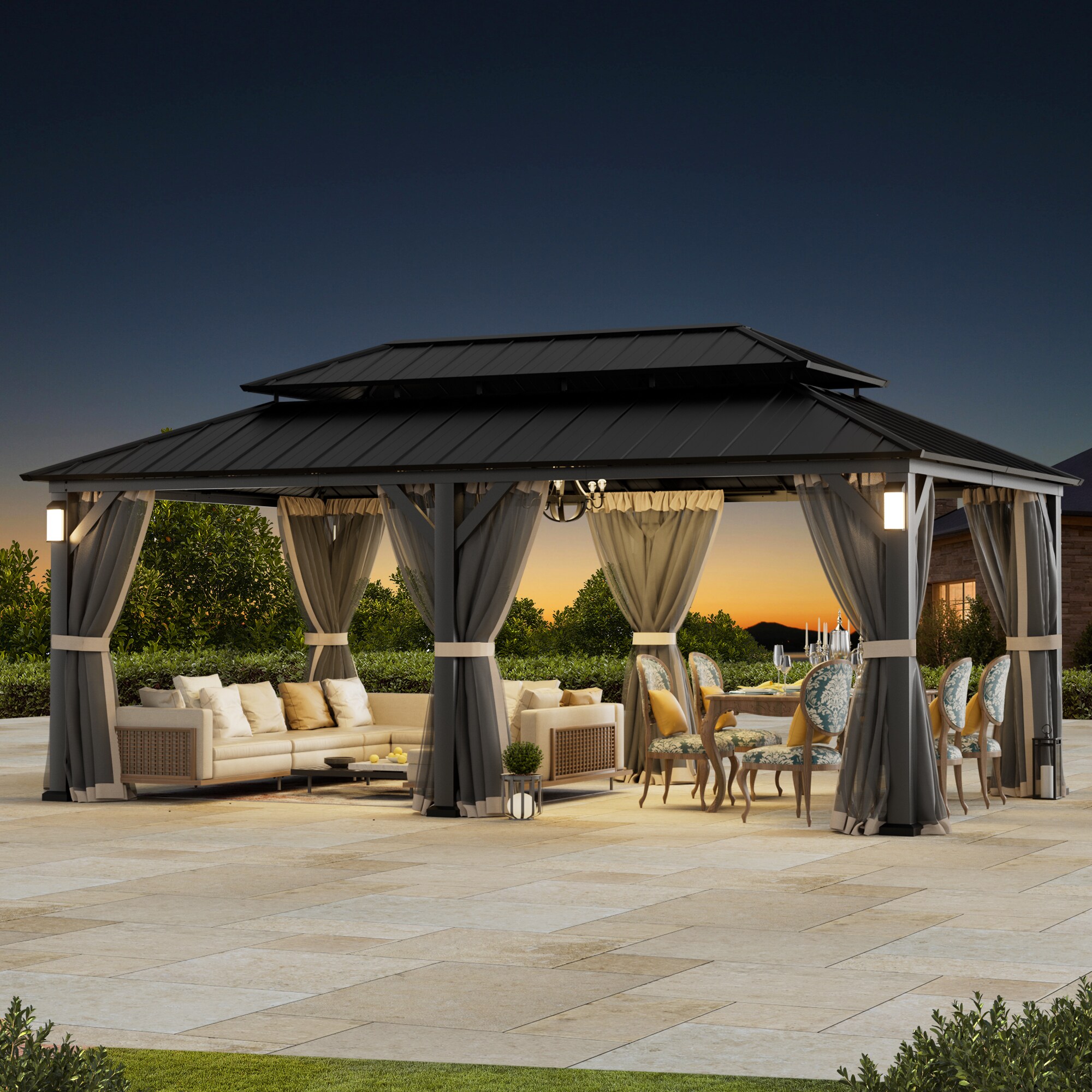 ELEVATE OUTDOORS IG10600148-1220 Wood-Resin-Gazebos - View #2