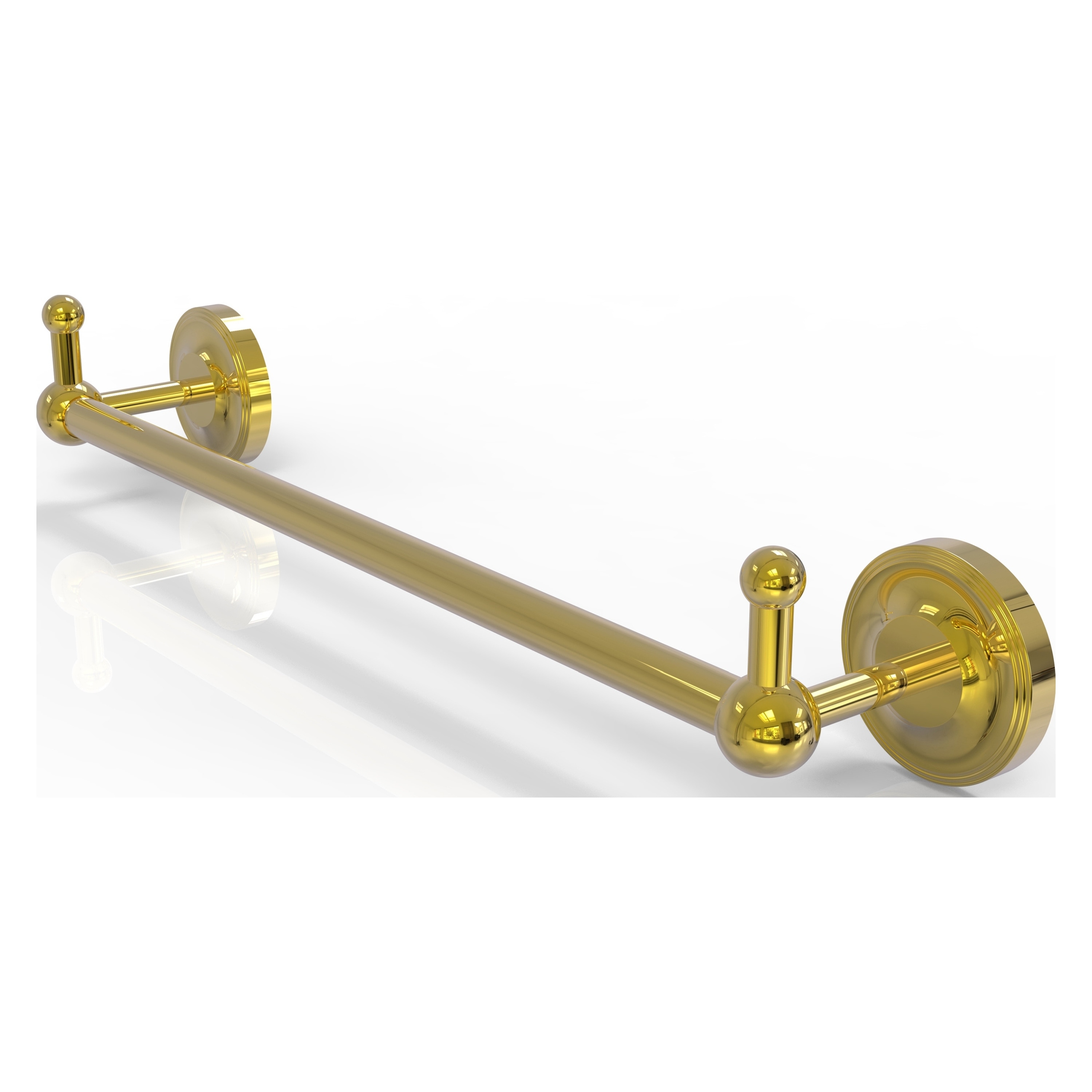 Allied Brass PR-41-24-PEG-PB Prestige Regal 24-in Polished Brass Wall mount Single Towel Bar