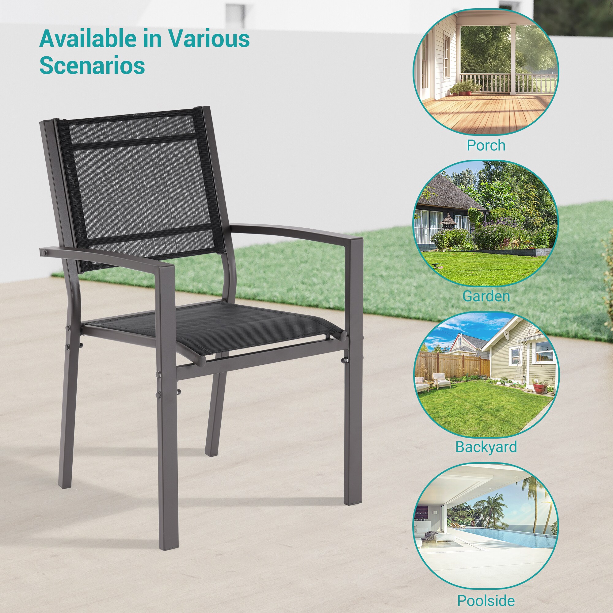 ACEGOSES LW-DS-265-BK-2 Patio-Chairs - View #8